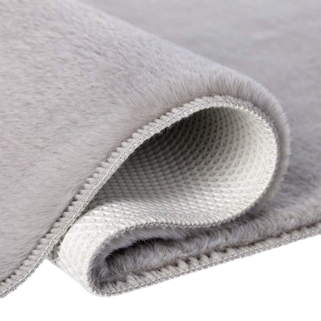 Carpet City Badematte »Topia Mats, Badteppich uni«, rutschhemmend beschichtet, strapazierfähig, Hochflor, Kaninchen Haptik, Polyester, Badezimmerteppich, waschbar