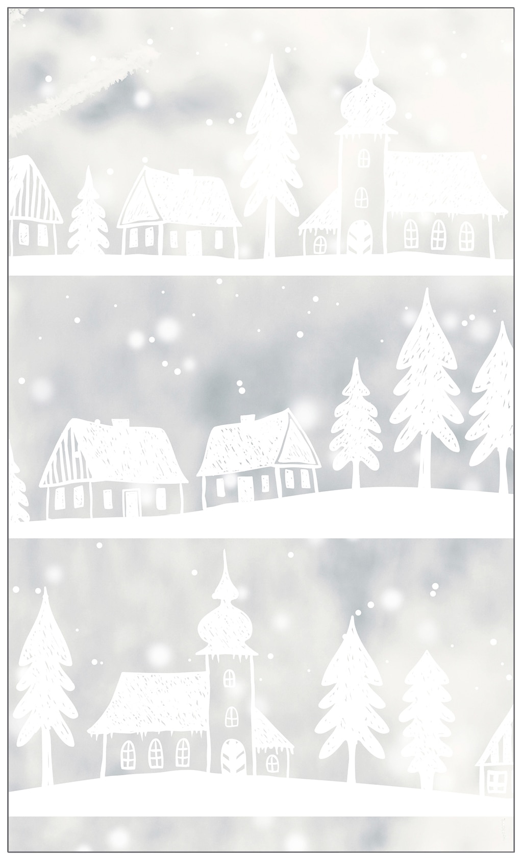 MySpotti Fensterfolie »Look Winter Village white«, halbtransparent, glattstatisch haftend, 60 x 100 cm, statisch haftend