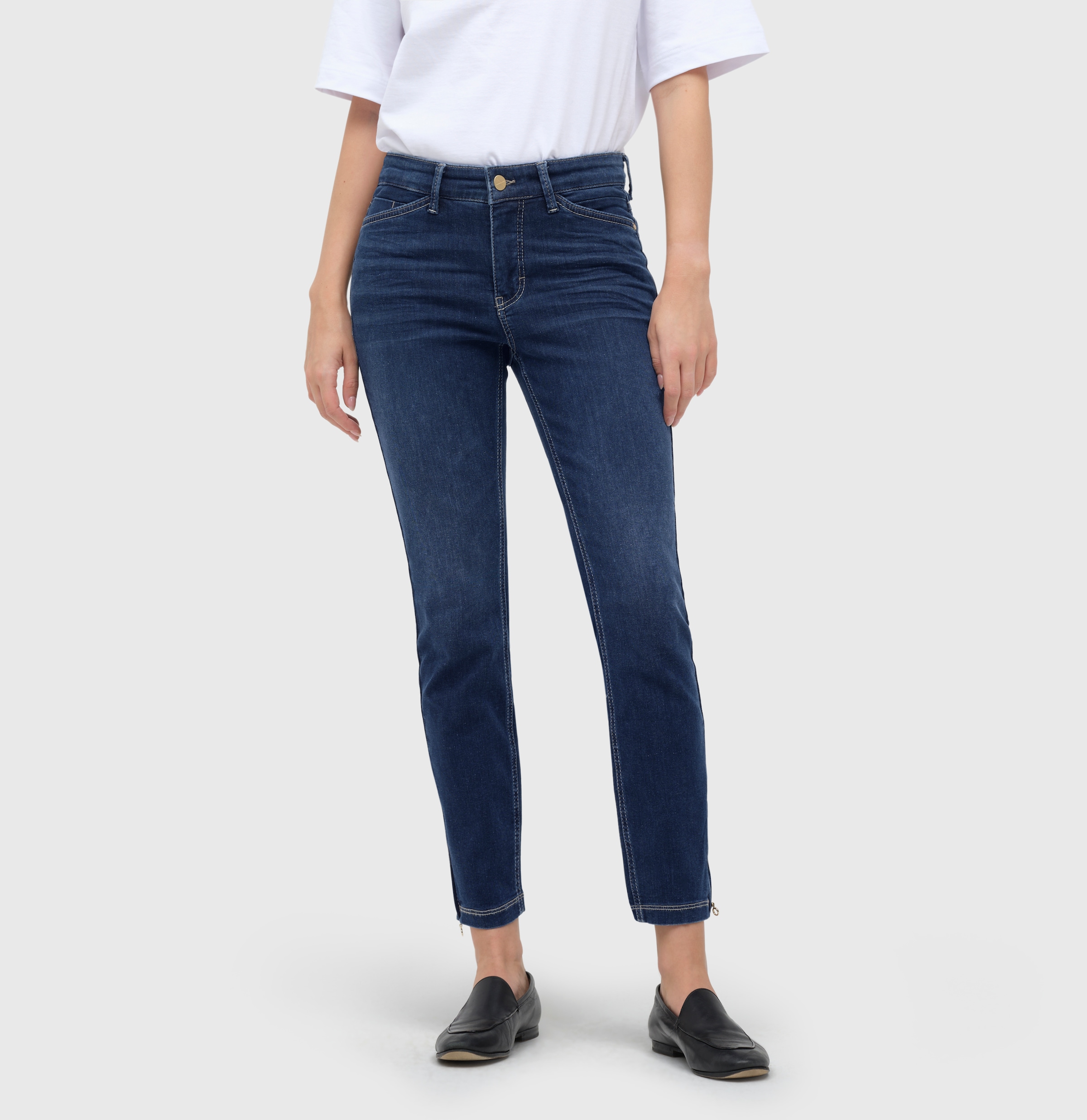 MAC 7/8-Jeans »Dream Chic« verkürzte Form mit Reissverschluss