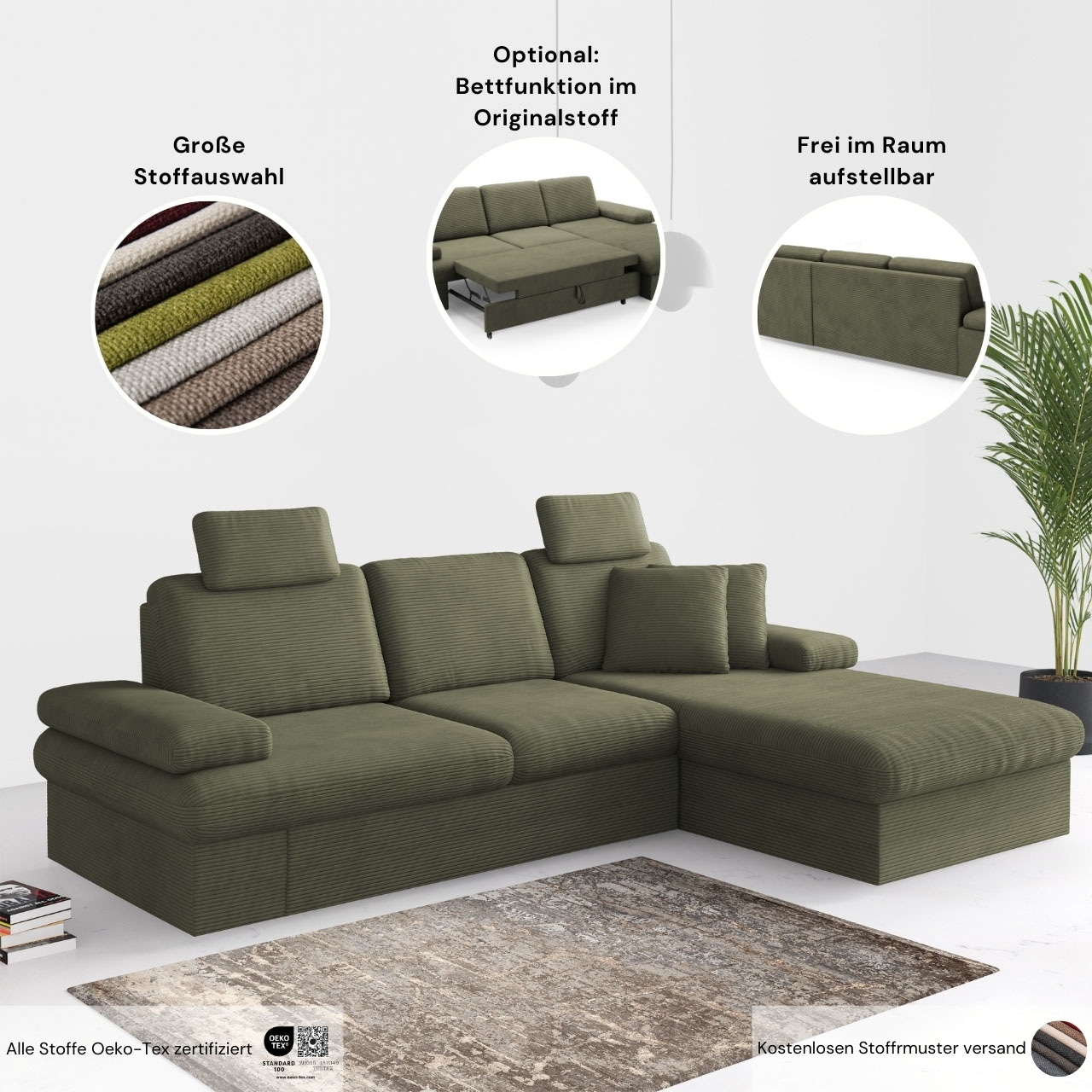sit&more Polsterhocker »Moreno«, mit Stauraum