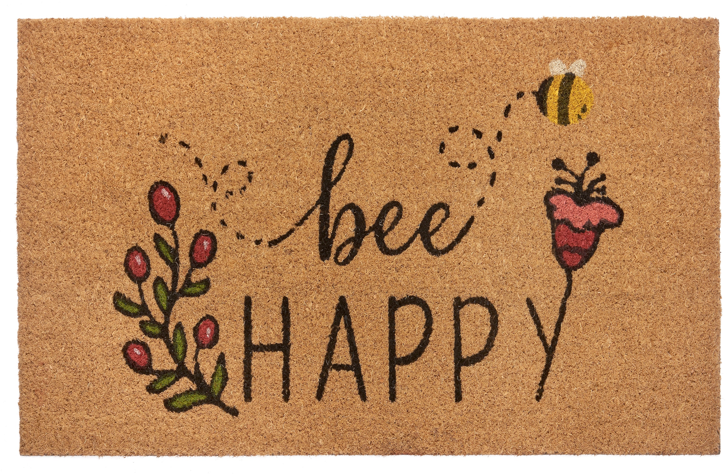 ❤ HANSE Home Fussmatte Jelmoli-Online Happy«, kaufen »Bee Flur Shop im Kokos, Innen, Kokosmatte, Outdoor, Schmutzfangmatte, rechteckig, Rutschfest