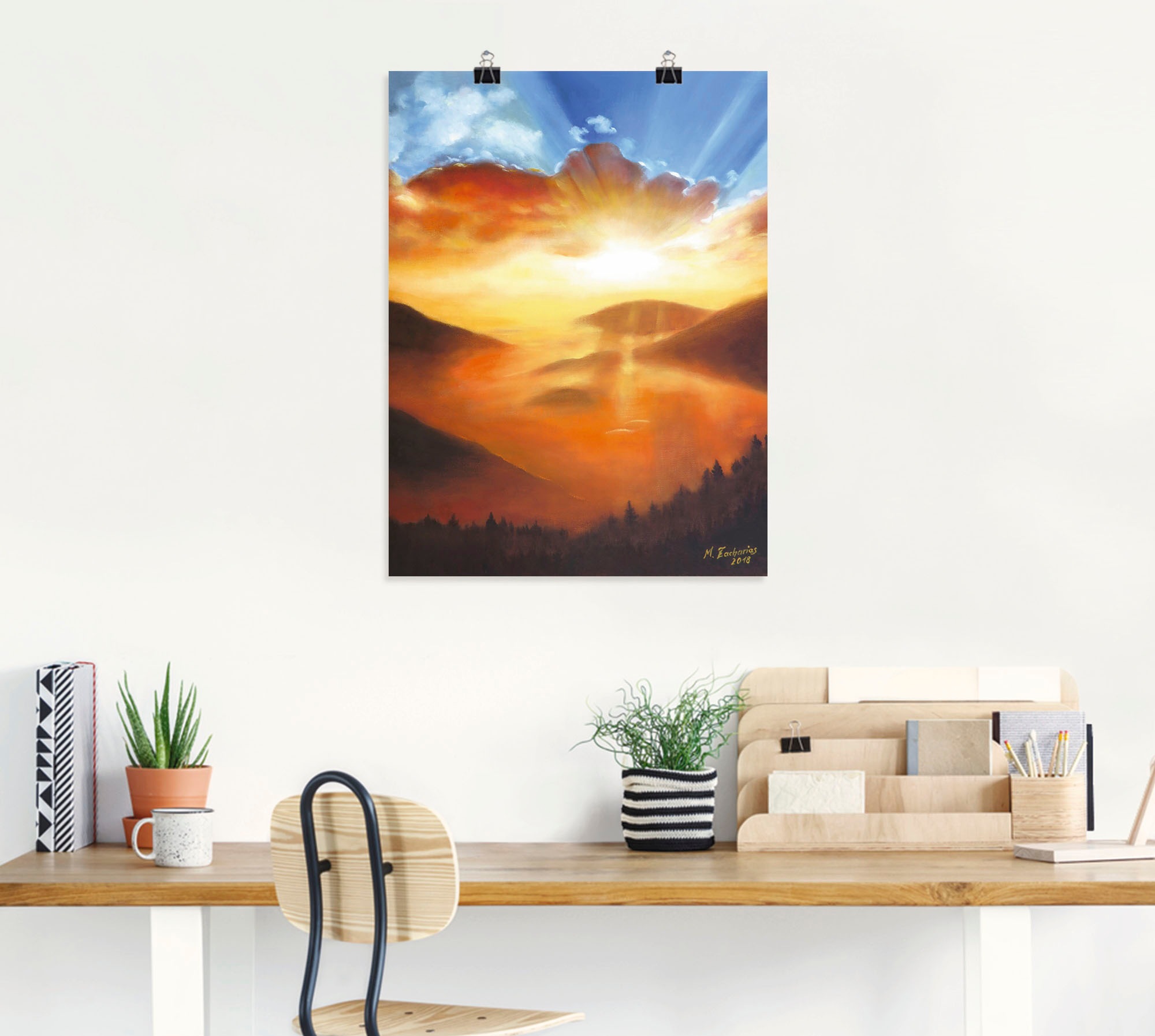 Artland Wandbild »Erwachen in der Natur«, Bilder vom Sonnenuntergang & -aufgang, (1 St.), als Leinwandbild, Poster in verschied. Grössen
