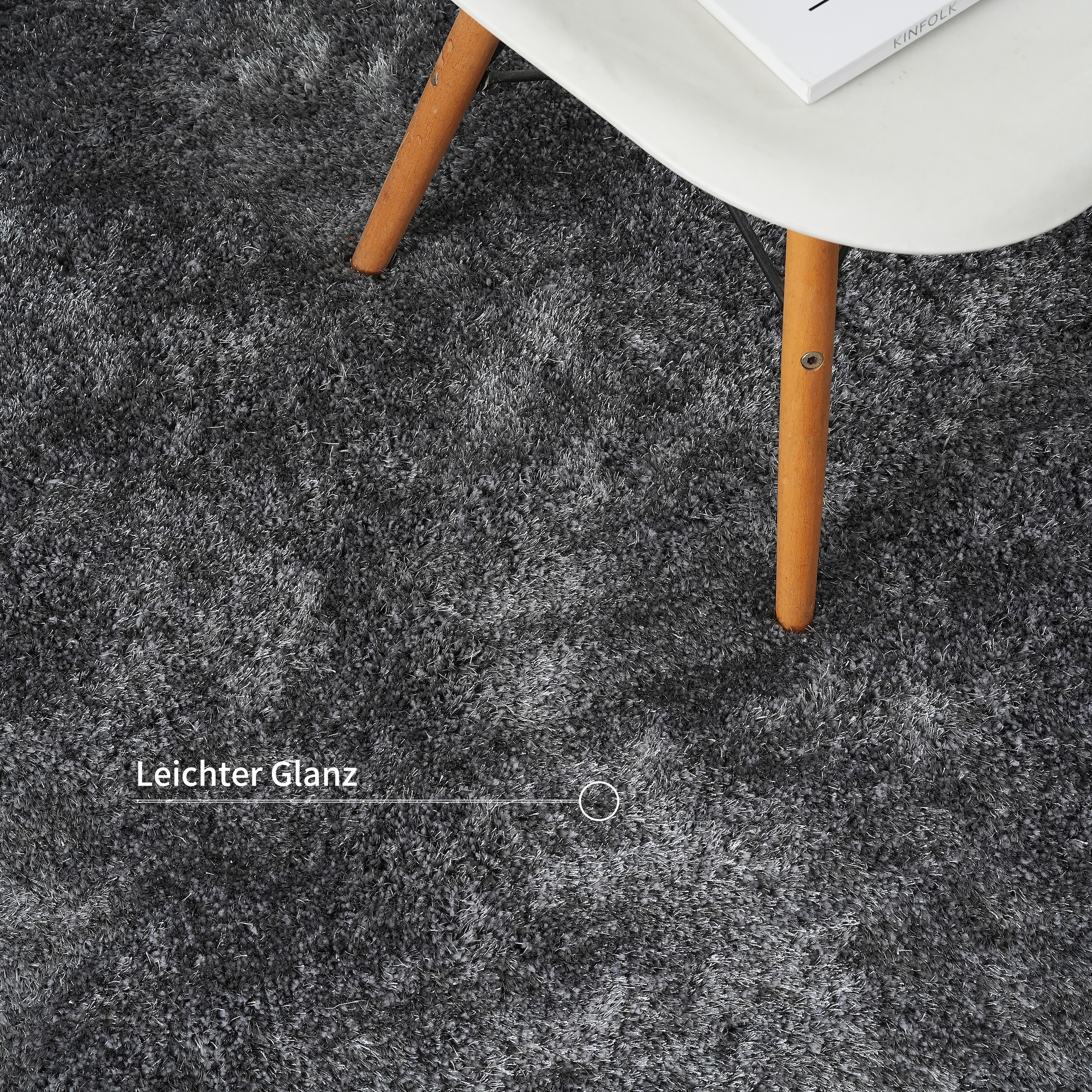 Bruno Banani Hochflor-Teppich »Dana Teppich, Kundenliebling«, rund, 30 mm Höhe, unifarben, Mikrofaser Teppiche, Wohnzimmer, Schlafzimmer, Esszimmer