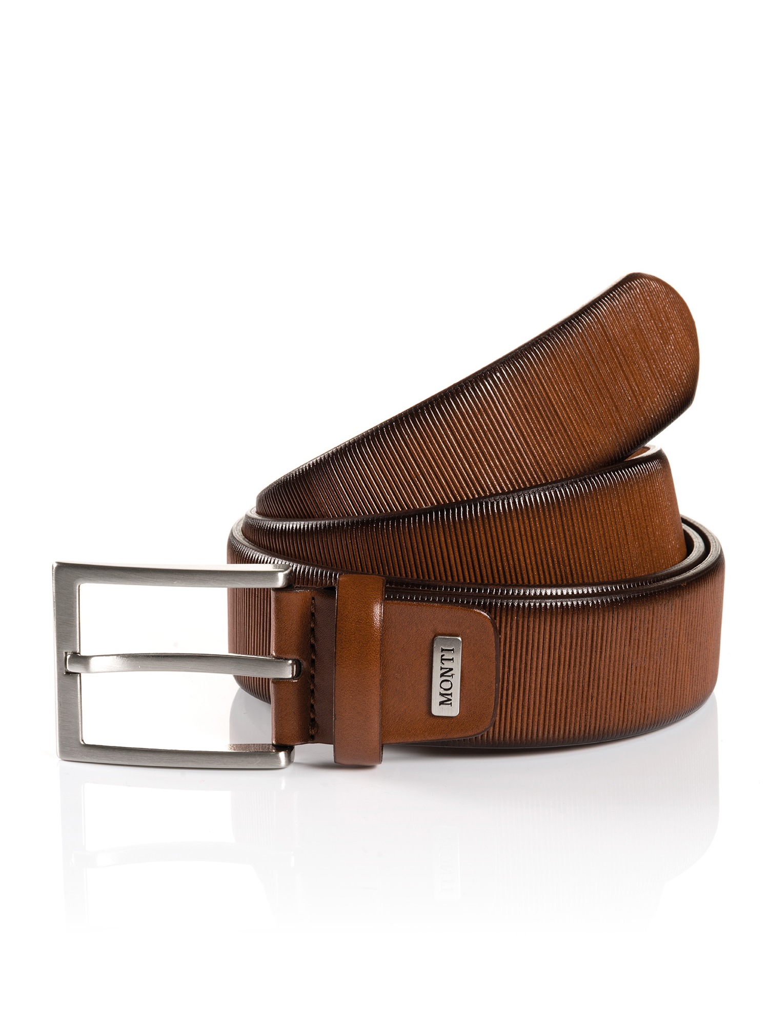MONTI Ledergürtel »SALZBURG« mit silberfarbener Schliesse
