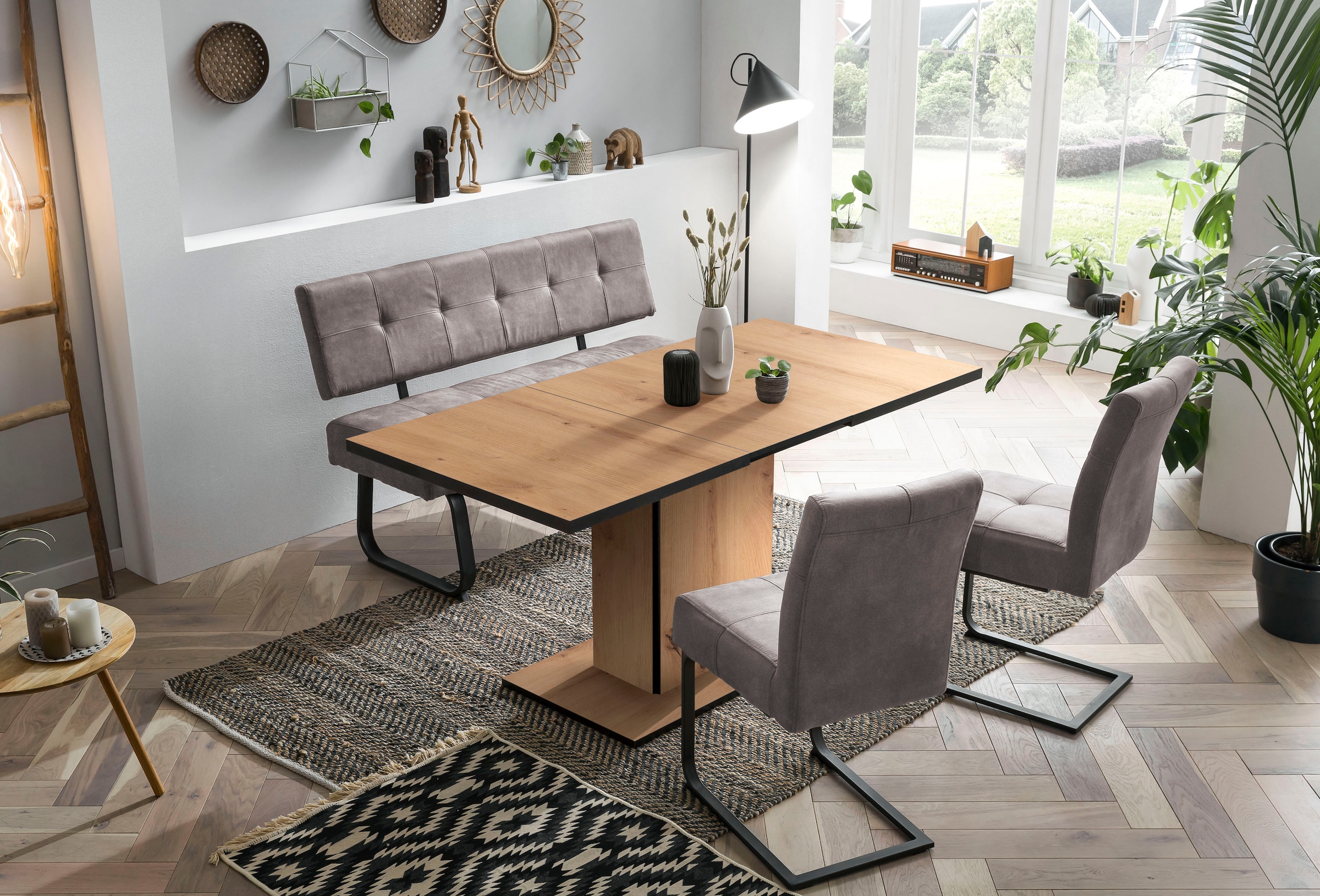 HELA Esszimmerstuhl »Luise«, Schwingstuhl, Freischwinger, 2er-Set, Sitz mit Federkern, extra dicke Polsterung