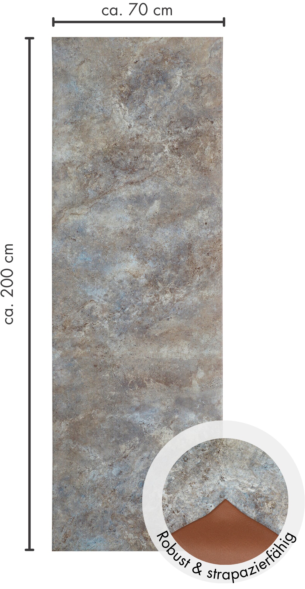 Andiamo Vinylteppich »Marrakesch«, rechteckig, 3,5 mm Höhe, abwischbar, rutschhemmend, Fliesen oder Beton Design, auch als Läufer