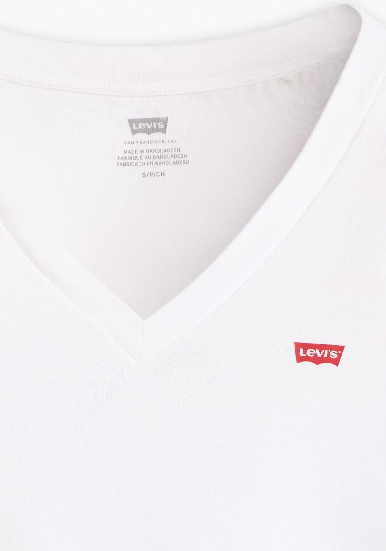 Levi's® Langarmshirt »ESSENTIAL HM LS VNECK«, mit Logo Stickerei