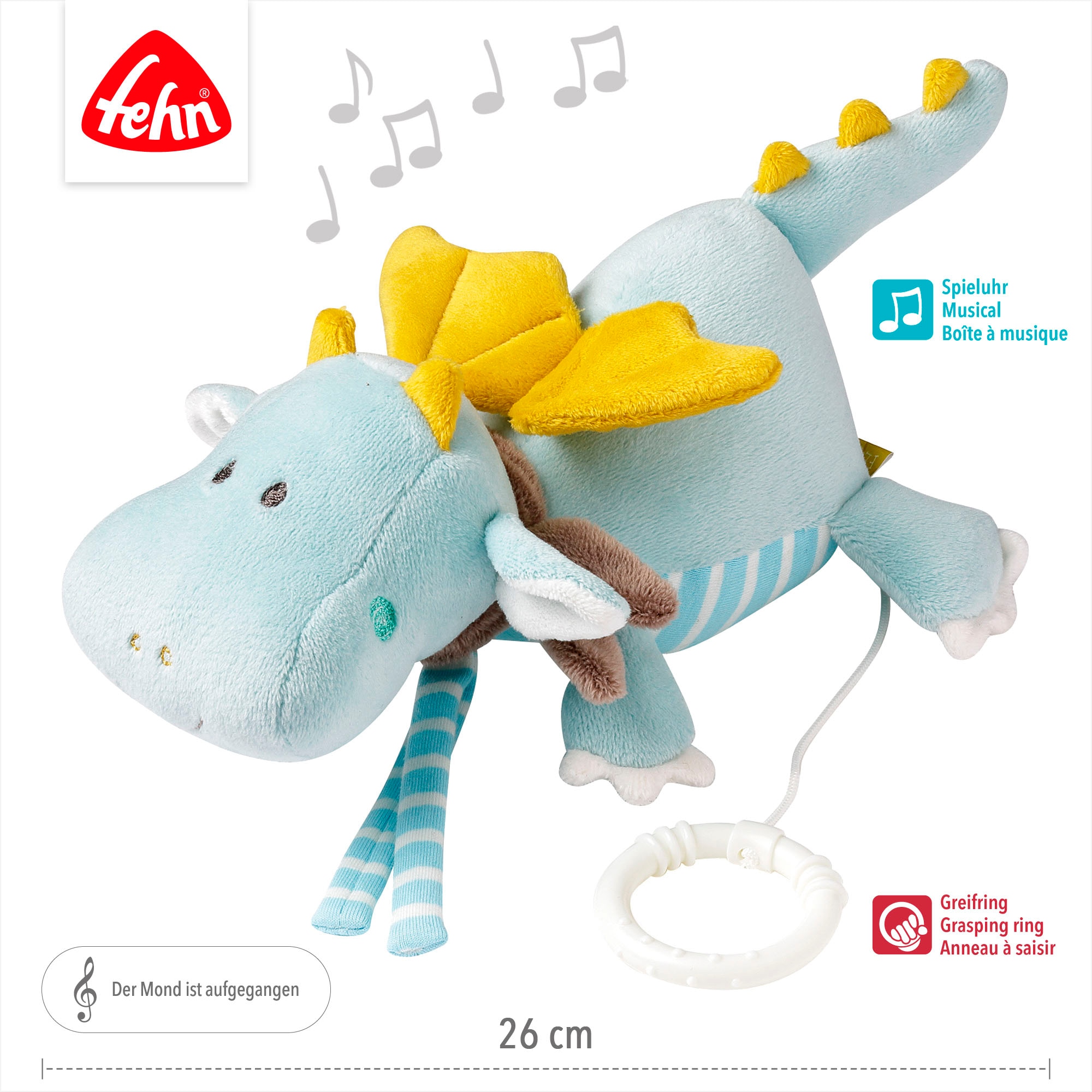 Fehn Spieluhr »Little Castle, Drache, gross«, mit herausnehmbarem Spielwerk