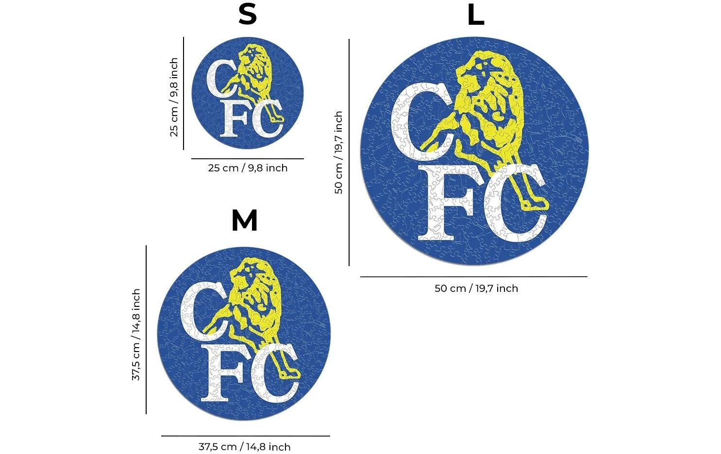 Puzzle »Iconic Chelesea FC – Retro Logo«, Holzart: Birke (Herkunftsland: China)