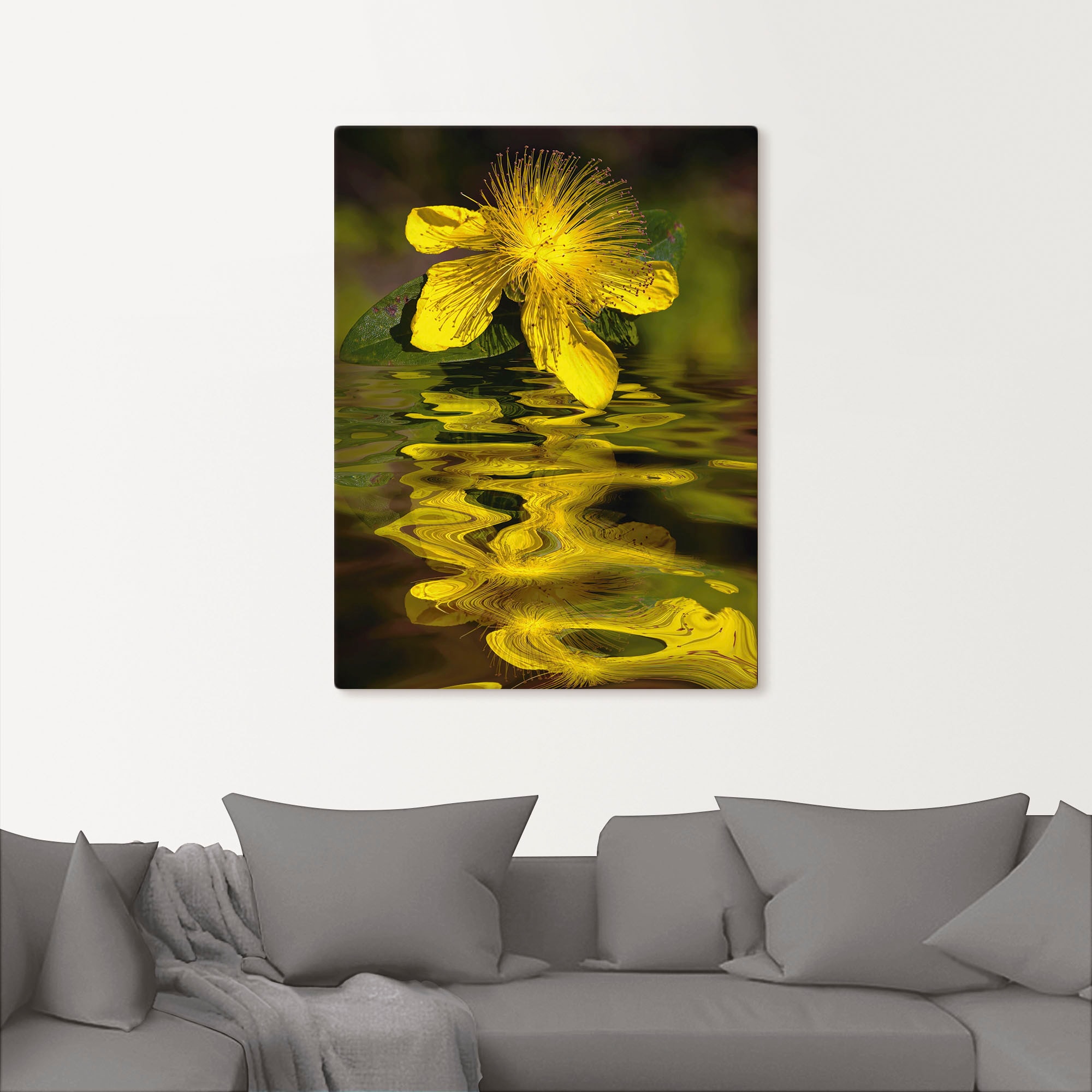 Artland Leinwandbild »Wasserblüte - Johanniskraut«, Spa Bilder, (1 St.), auf Keilrahmen gespannt