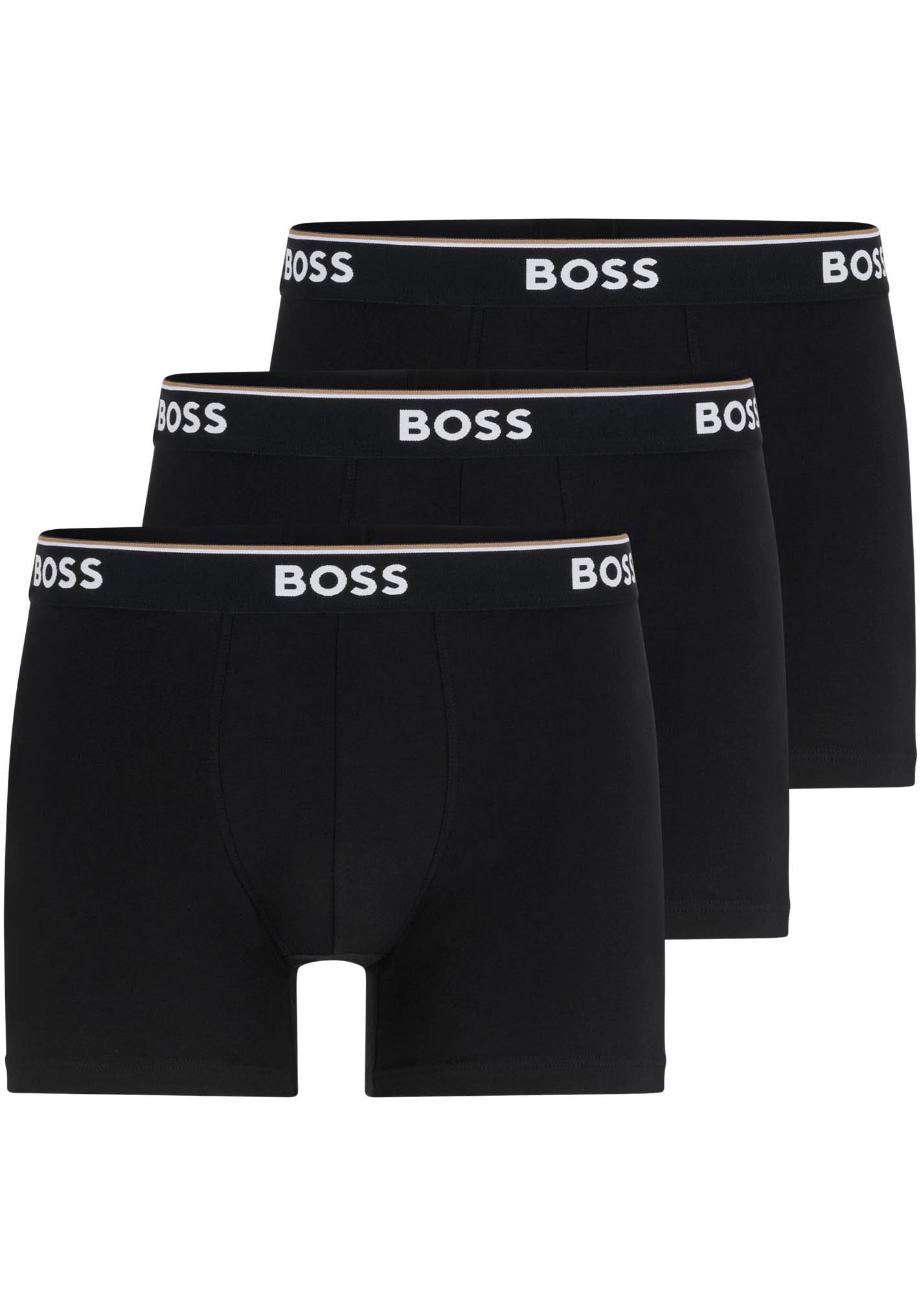 BOSS Langer Boxer »Brief 3 PACK«, mit farblich passendem Webbund