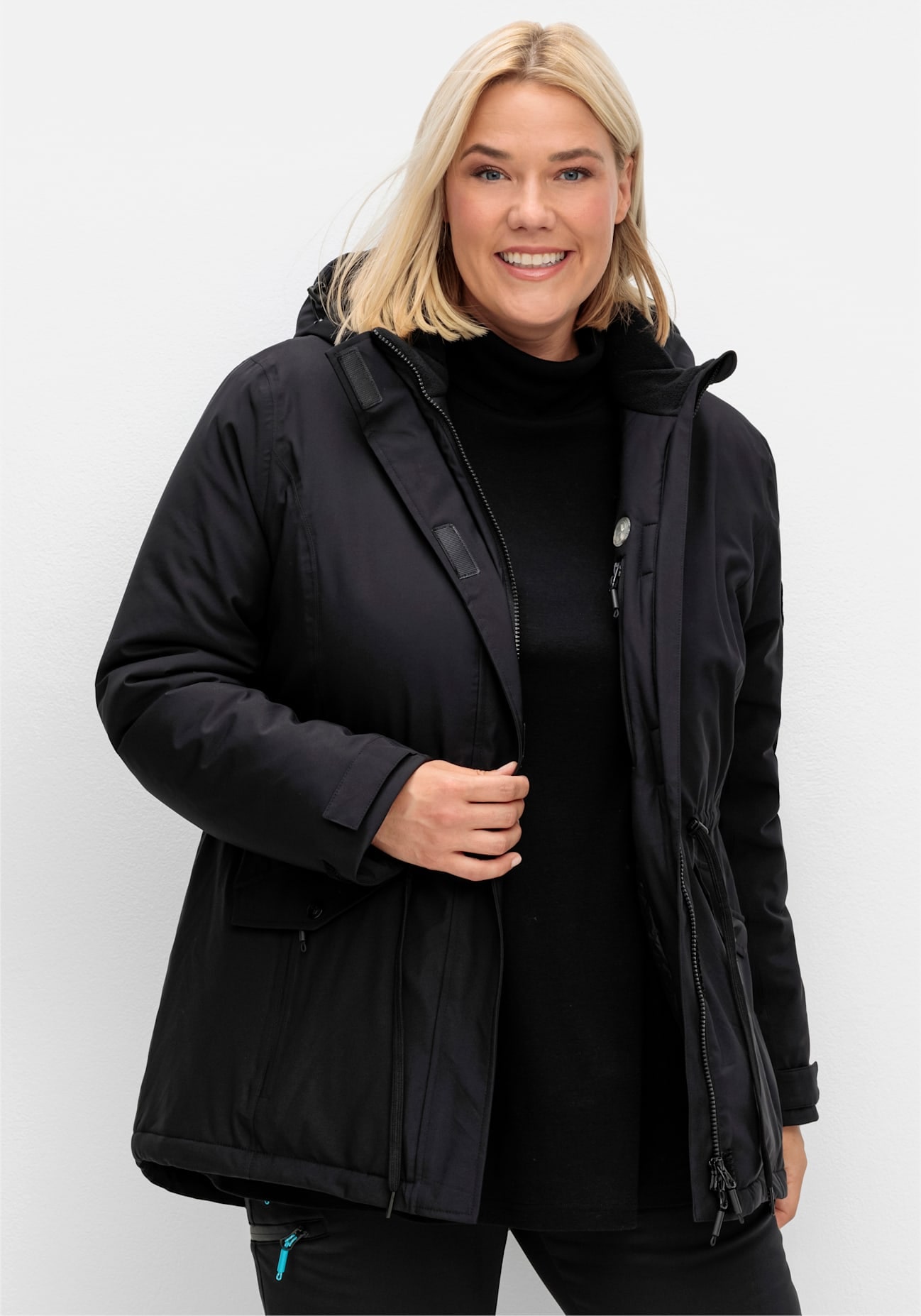 Sheego Funktionsjacke, mit Kapuze
