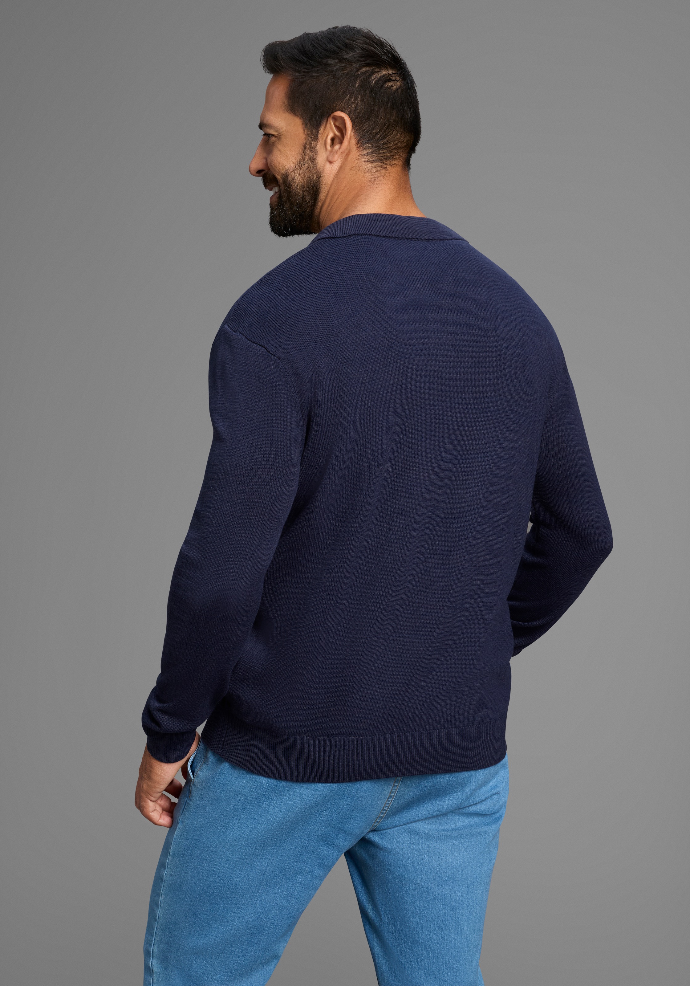 Man's World Polokragenpullover »Neue Kollektion !«, mit Knopfleiste