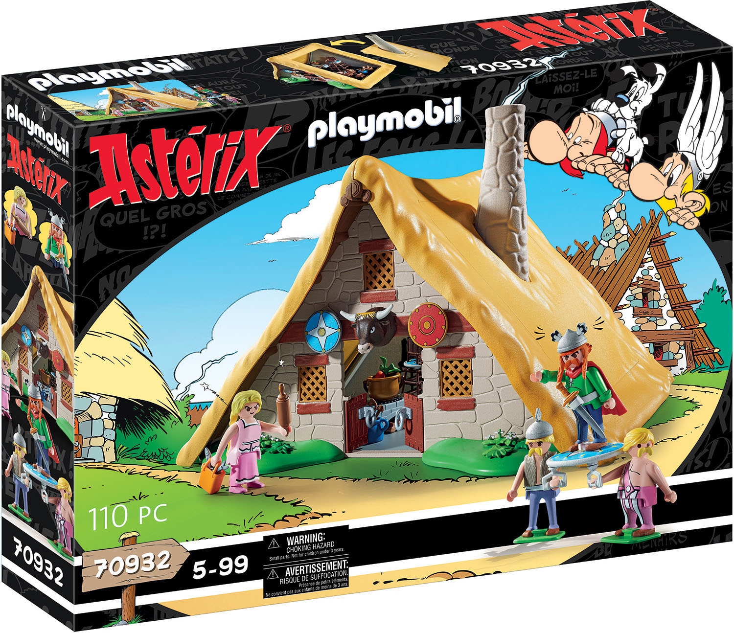 Playmobil® Konstruktions-Spielset »Hütte des Majestix (70932), Asterix«, (110 St.), Made in Germany