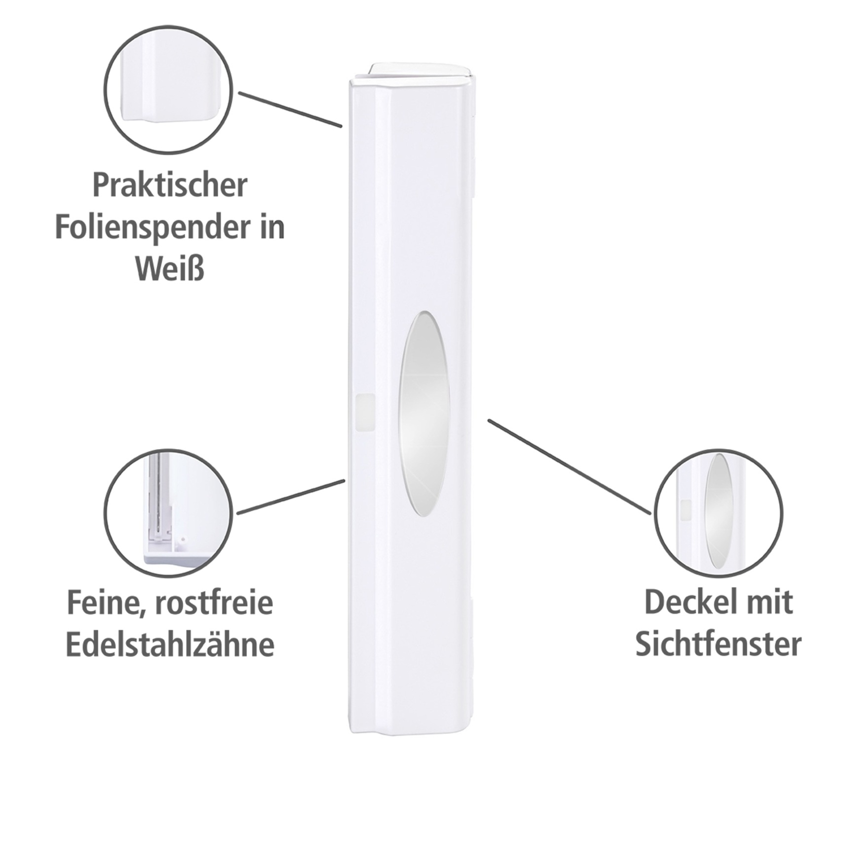 WENKO Folienspender »Modell Perfect-Cutter«, für Folienrollen bis 33 cm Breite, für Alufolien und Frischhaltefolien