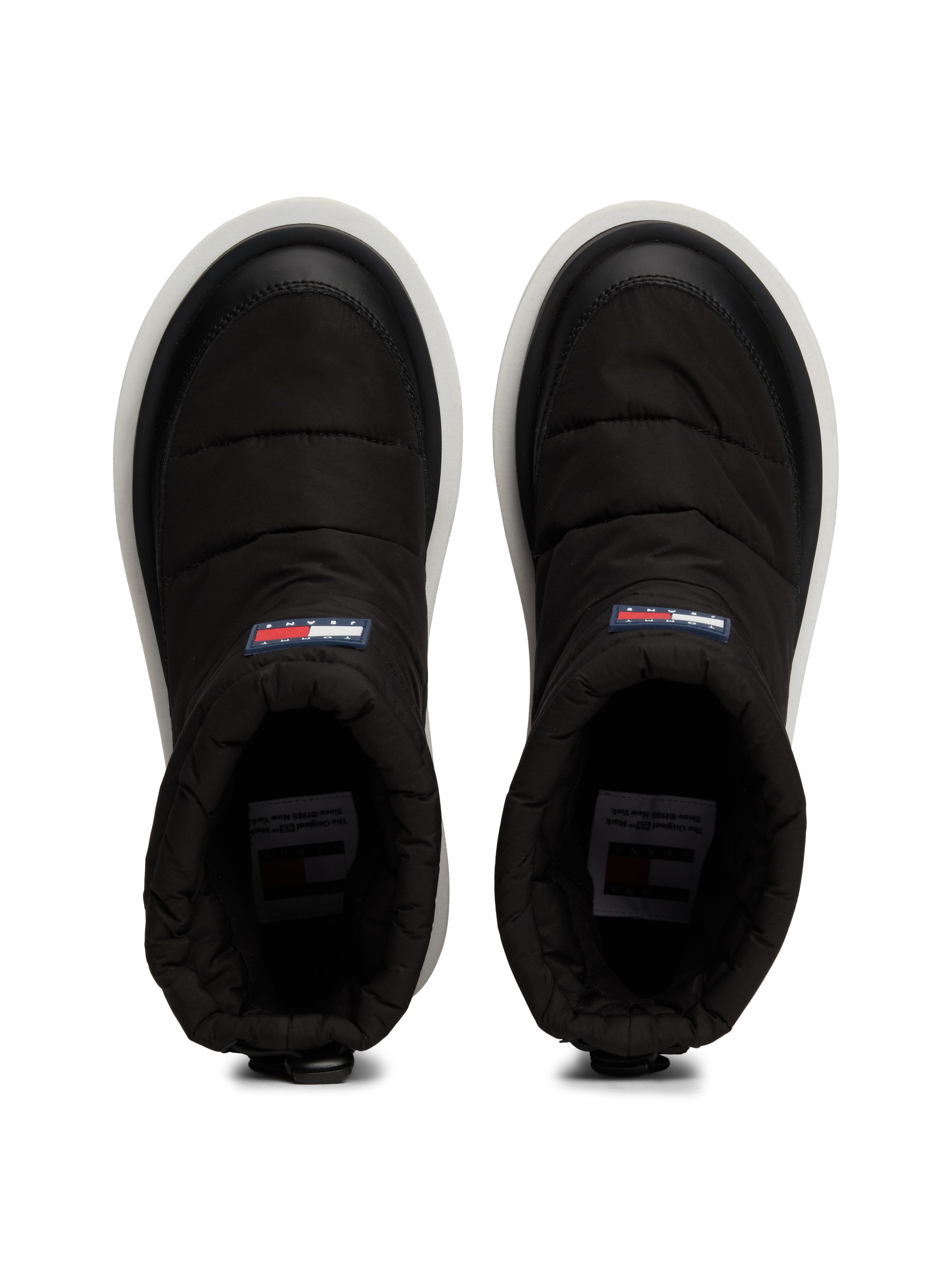 Tommy Jeans Winterboots »TJW PADDED FLAT BOOT WL«, Plateau, Snowboots, Kurzstiefel mit Schnellverschluss am Schaftrand