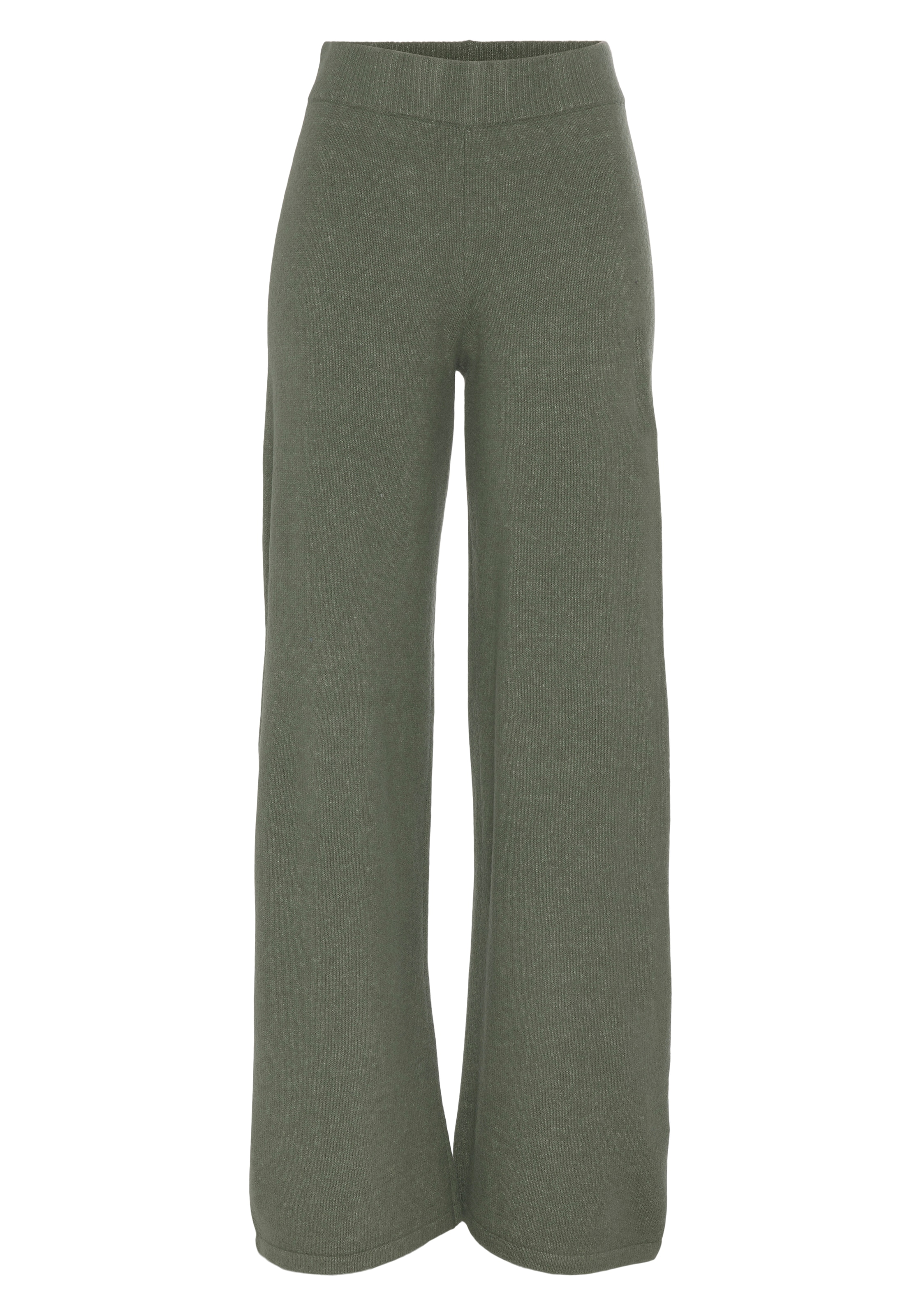 LASCANA Strickhose »-Loungehose«, mit Rippbündchen, Loungewear