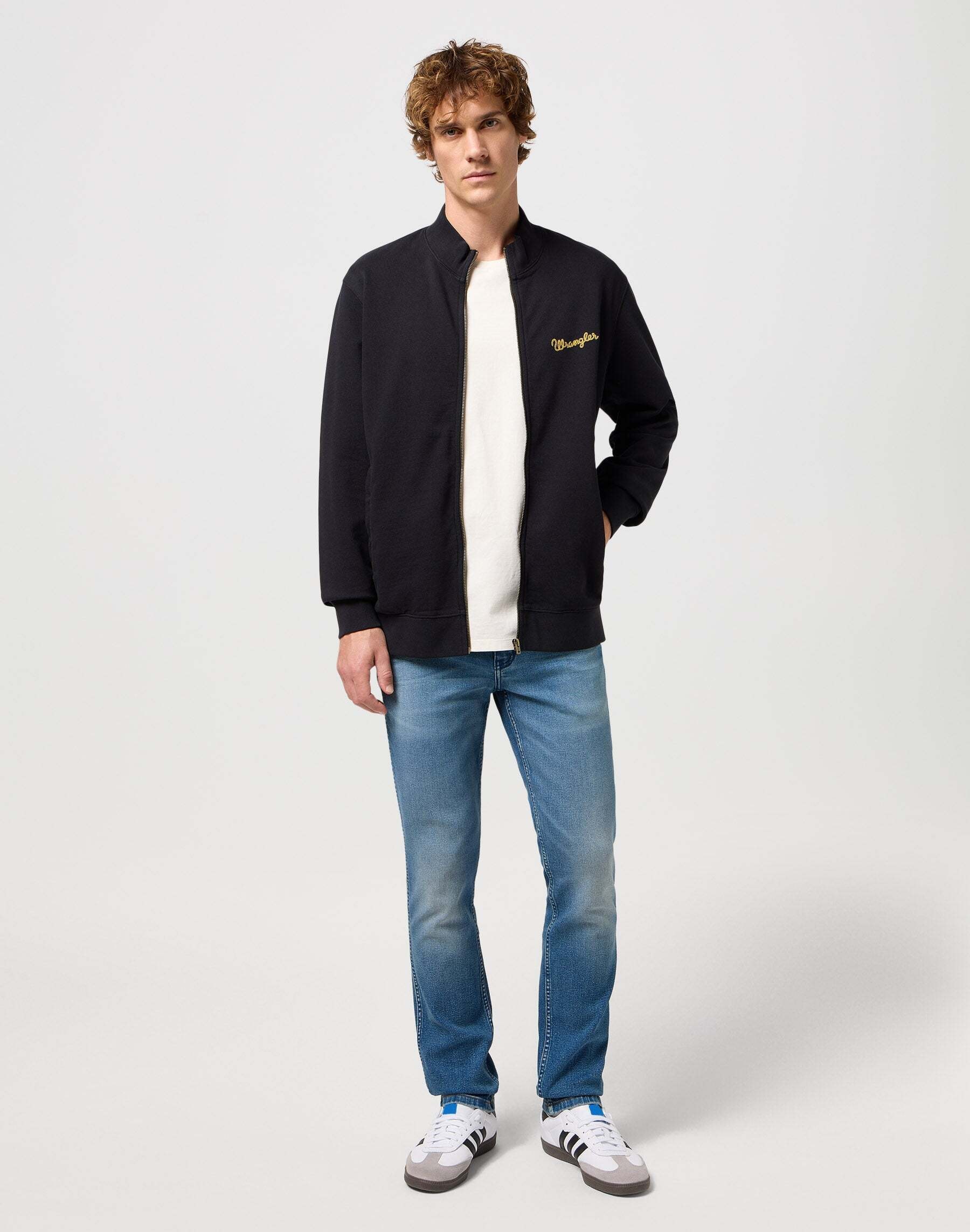 Wrangler Sweatjacke »WRANGLER Sweatshirts Funnel Neck Zip«