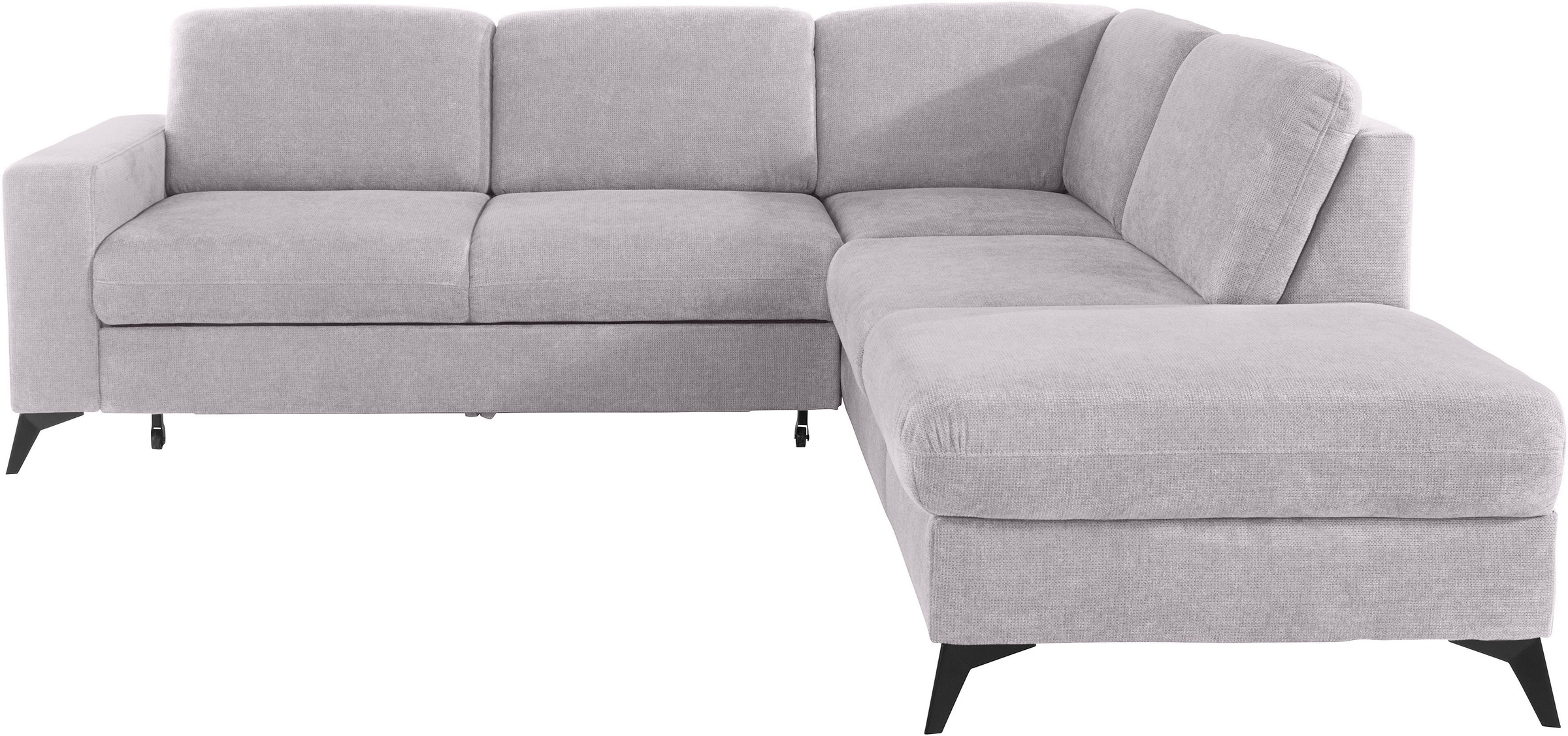 Places of Style Ecksofa »Lolland L-Form«, Wahlweise mit Bettfunktion und Stauraum, auch mit abwischbarem Bezug