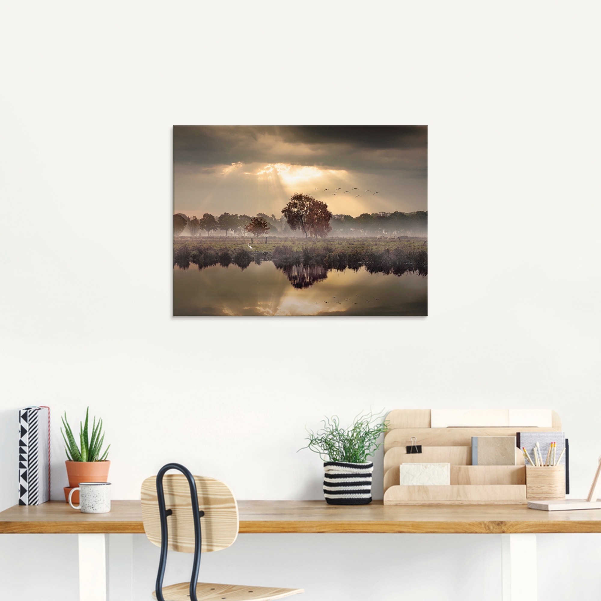 Artland Glasbild »Der Herbst in seiner stillen Einsamkeit«, Gewässer, (1 St.), in verschiedenen Grössen