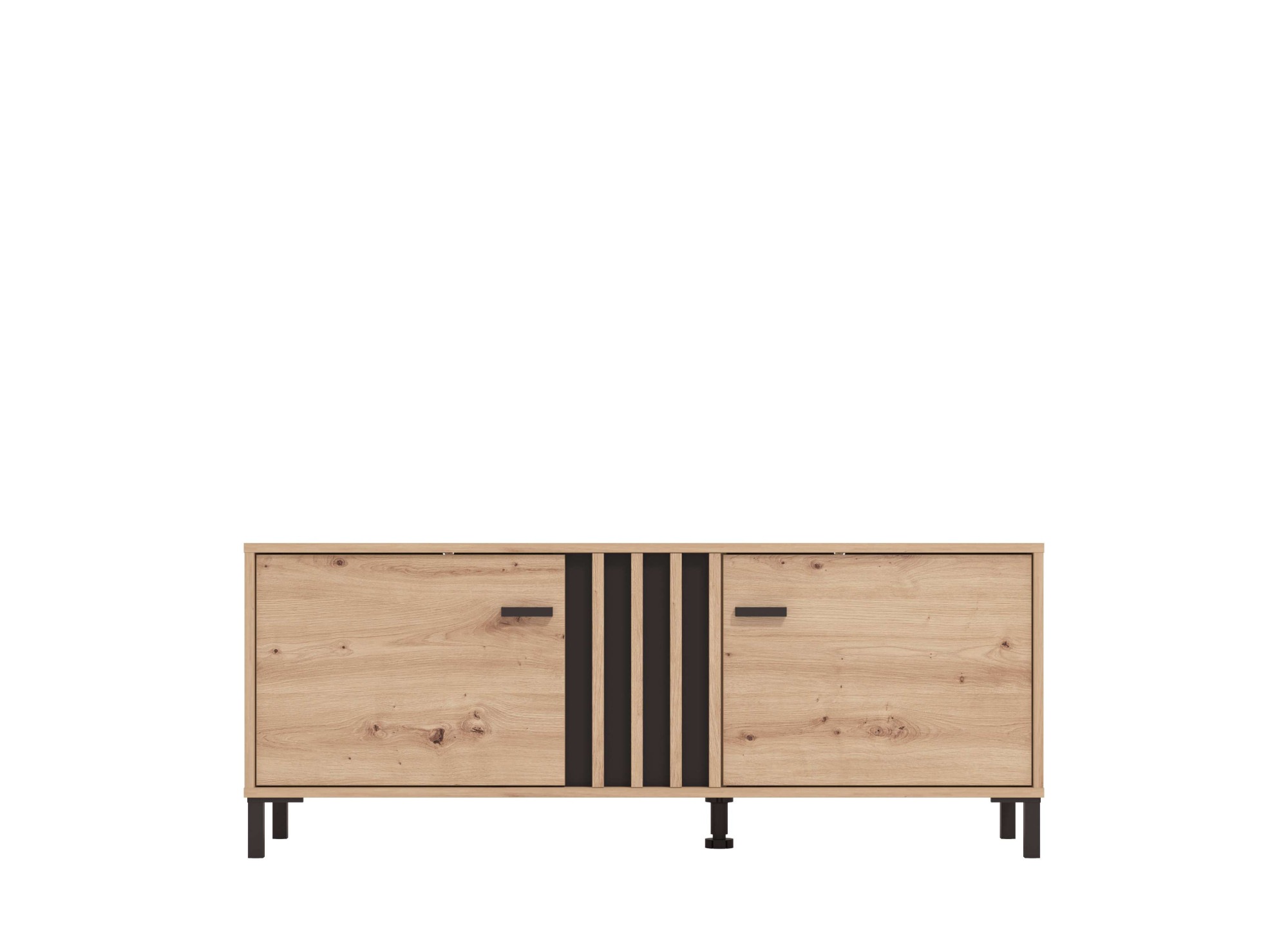 Home affaire Lowboard "LAVAL, TV-Board, TV-Kommode, TV-Schrank, TV-Unterschrank, TV-Möbel" Modernes Lowboard in Artisan-Dekor mit viel Stauraum, Lamellen-Optik