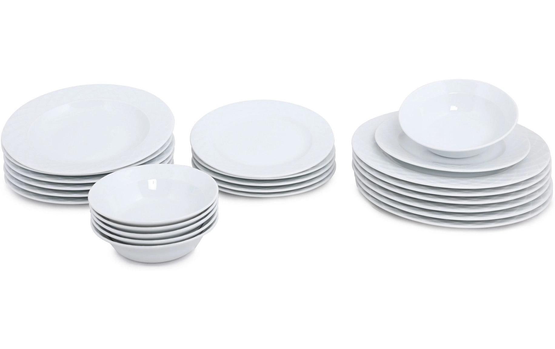 service de table Set 100% Porcelaine Blanc