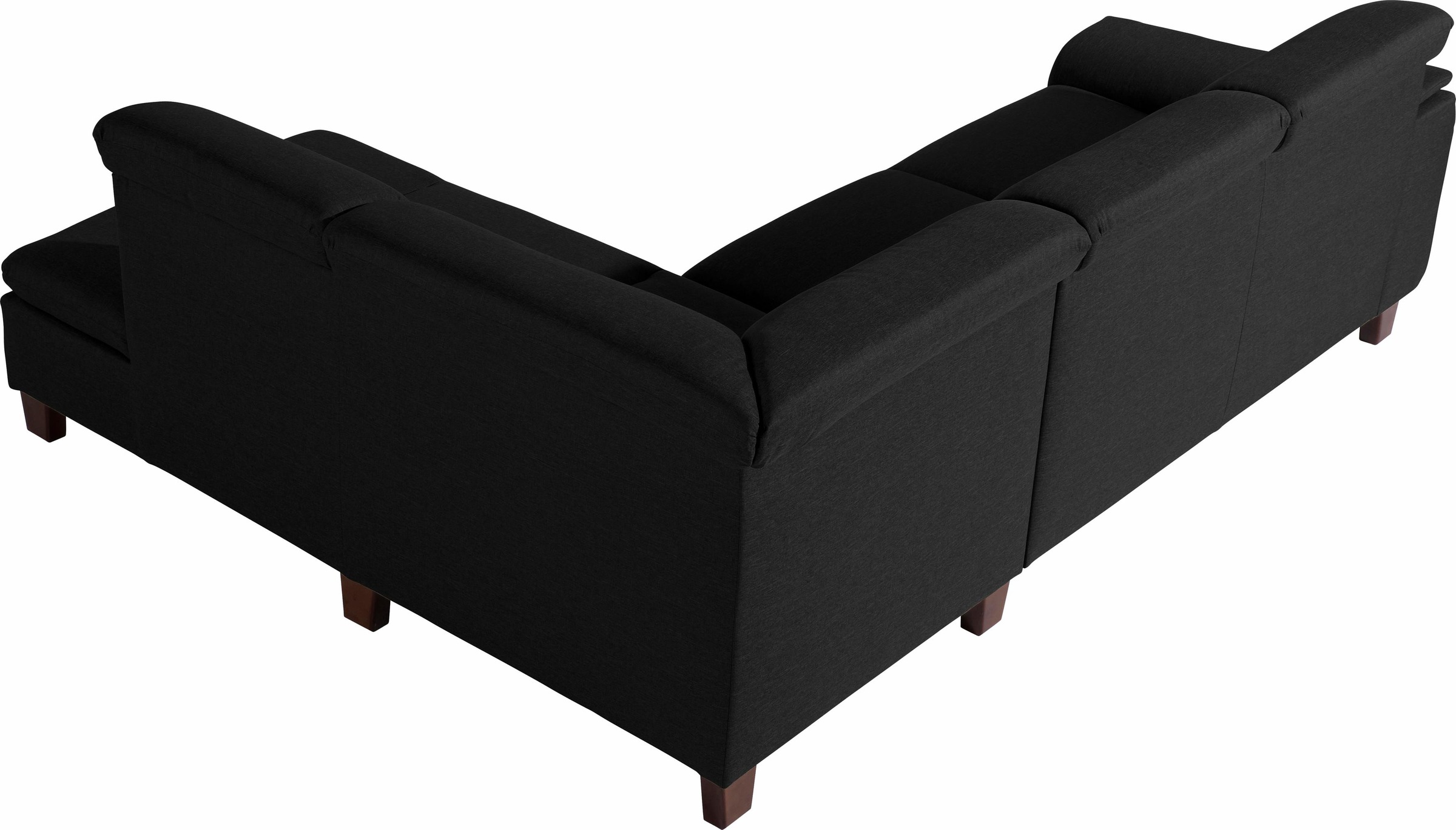 Max Winzer® Ecksofa »Alessio, aktuelle Mattenoptik, geschwungene Formensprache, bequem«, mit abgerundeter Rückenlehne, Ottomane wahlweise links oder rechts