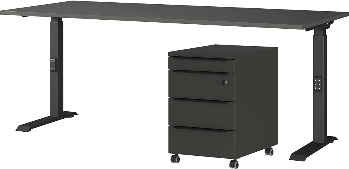 GERMANIA Büromöbel-Set »Mailand« 2 tlg. inkl. Schreibtisch und Rollcontainer