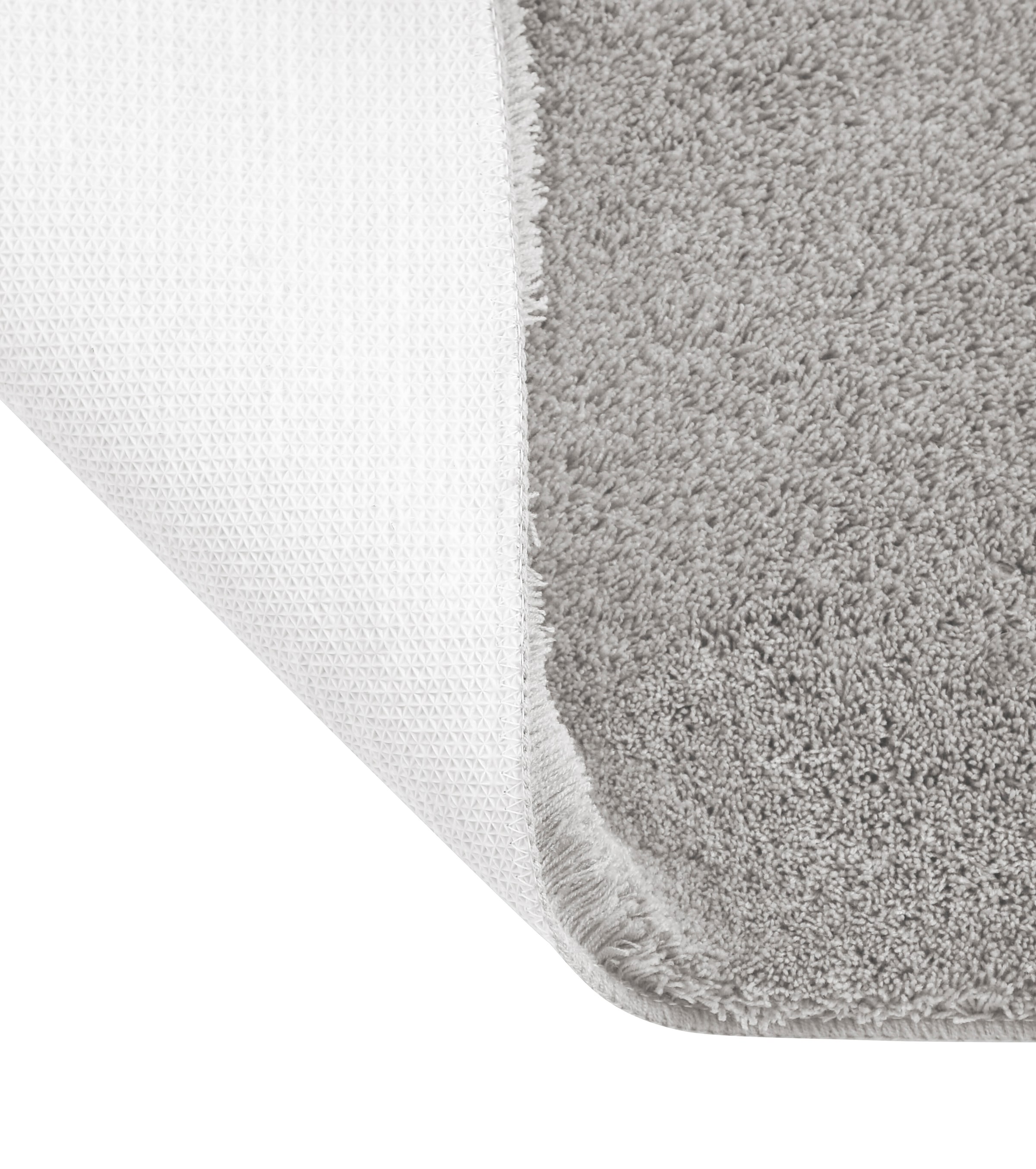 my home Badematte »Merida, Badvorleger, Badezimmer Teppich«, rutschhemmend beschichtet, fussbodenheizungsgeeignet-schnell trocknend-strapazierfähig, Badteppich, Uni Farben, rechteckig, rund & als 2-tlg. Set erhältlich