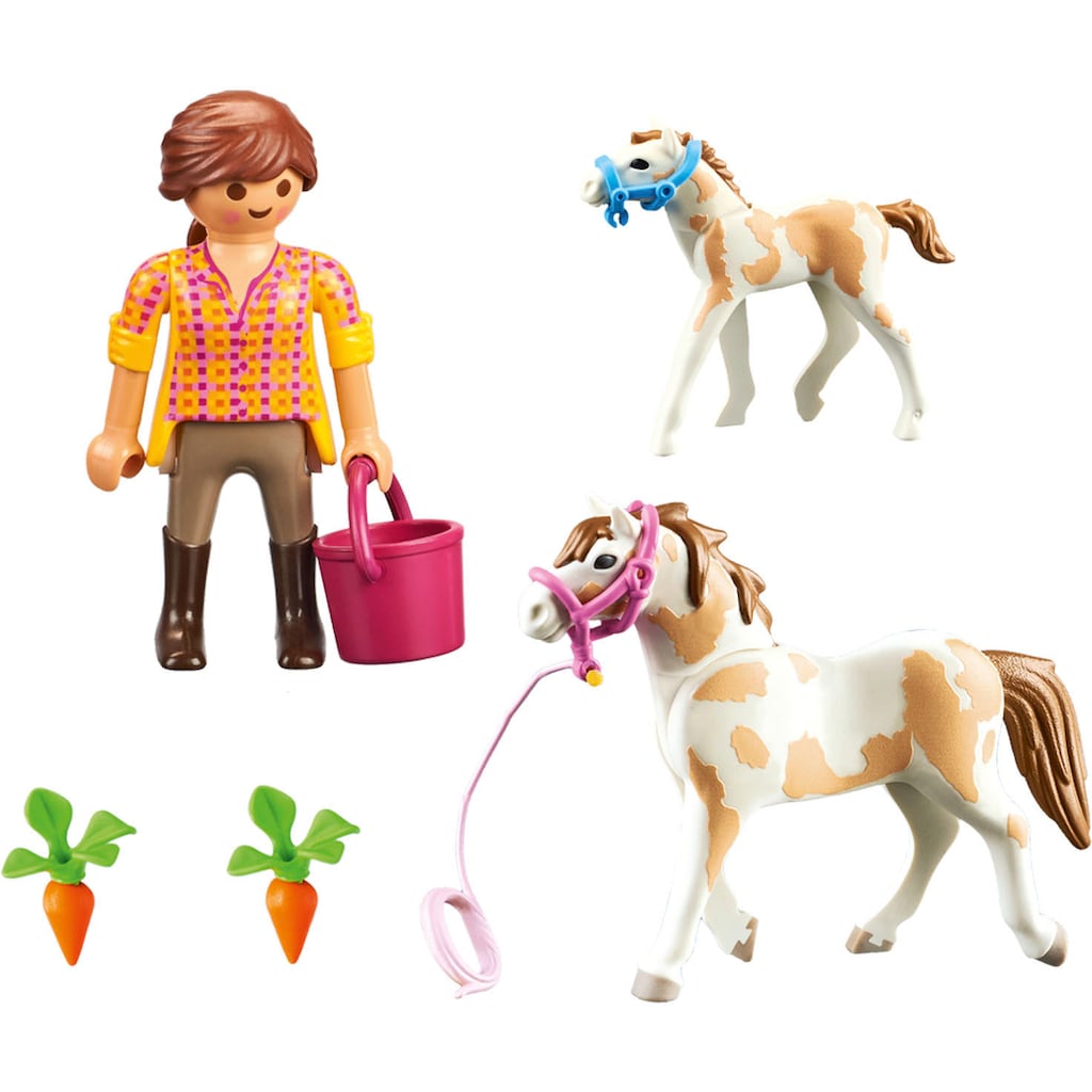 Playmobil® Konstruktions-Spielset »Pferd mit Fohlen (71243), Country«, (11 St.)