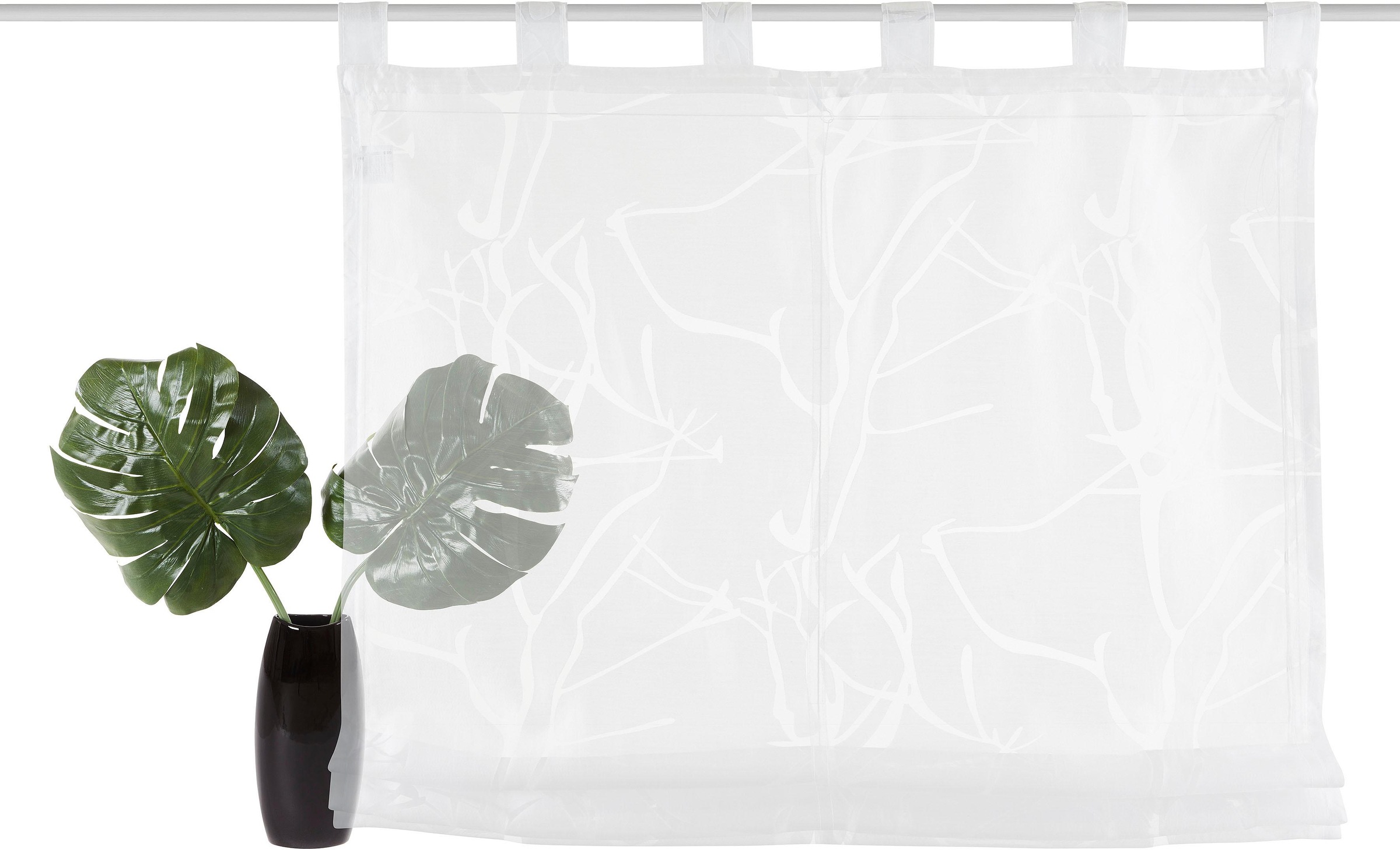 OTTO home Raffrollo "Anna" mit Schlaufen Halbtransparent, Ausbrenner, Viskose