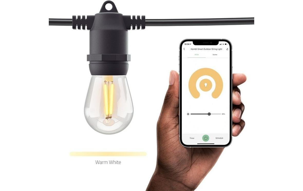 Hombli LED Gartenleuchte »String Light 12 LEDs 5m«, 12 flammig