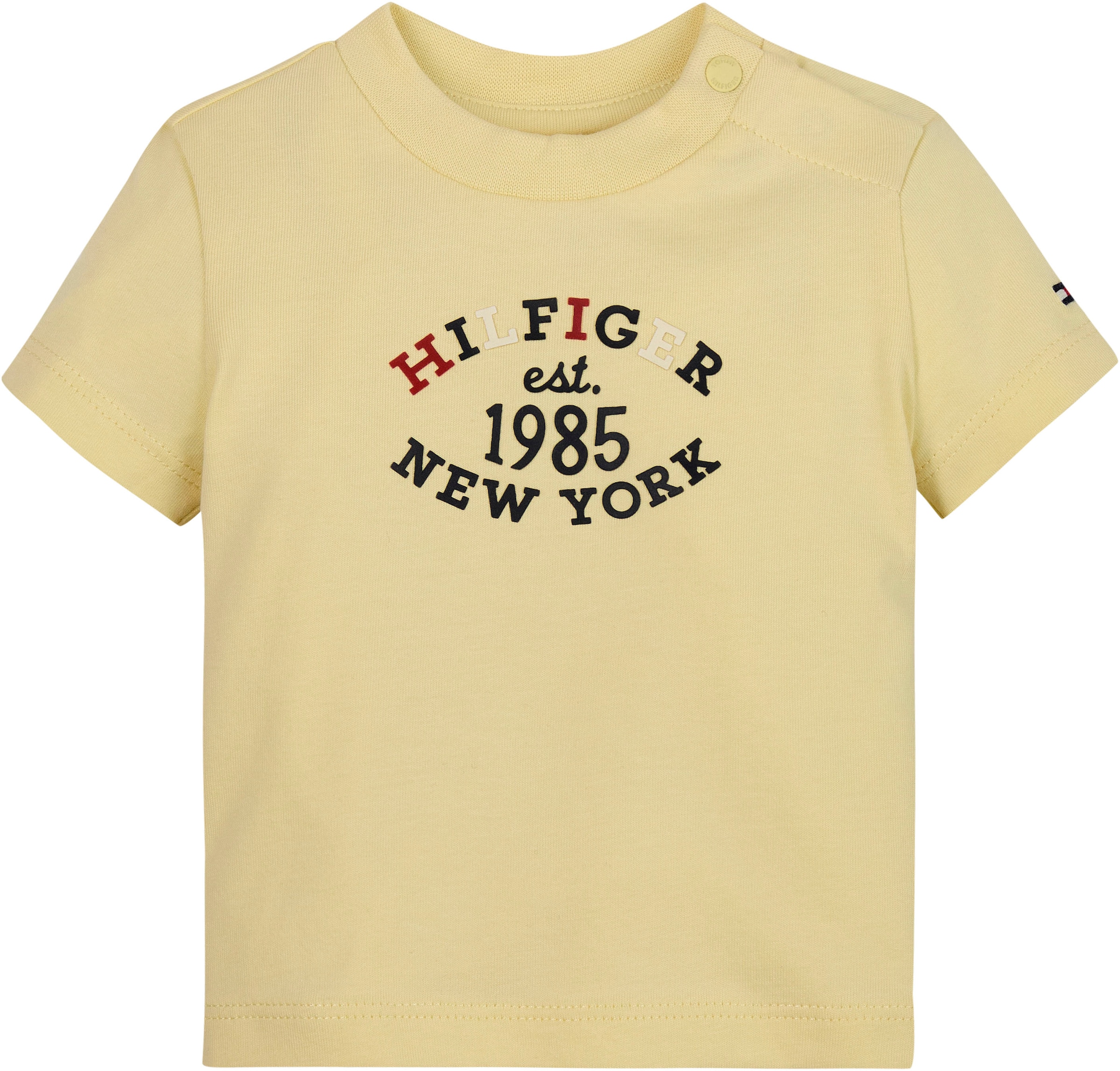 TOMMY HILFIGER Kurzarmshirt »MONOTYPE OVAL REGULAR TEE SS«, Baby bis 2 Jahre mit Logoschriftzug