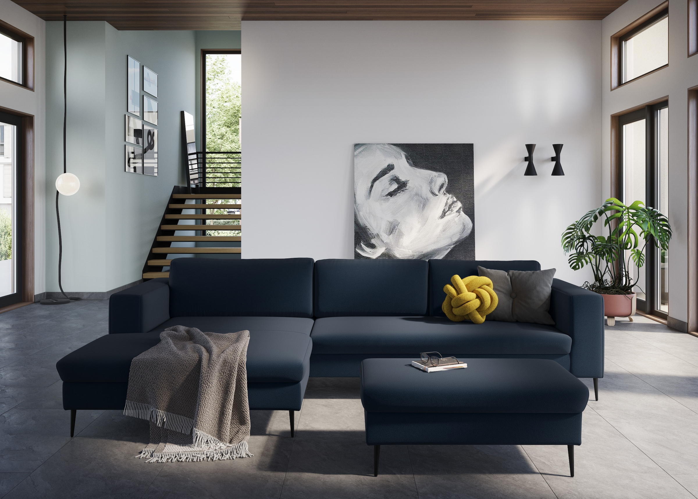 DOMO collection Sitzhocker »Modica«, passend zur Serie, auch in Cord