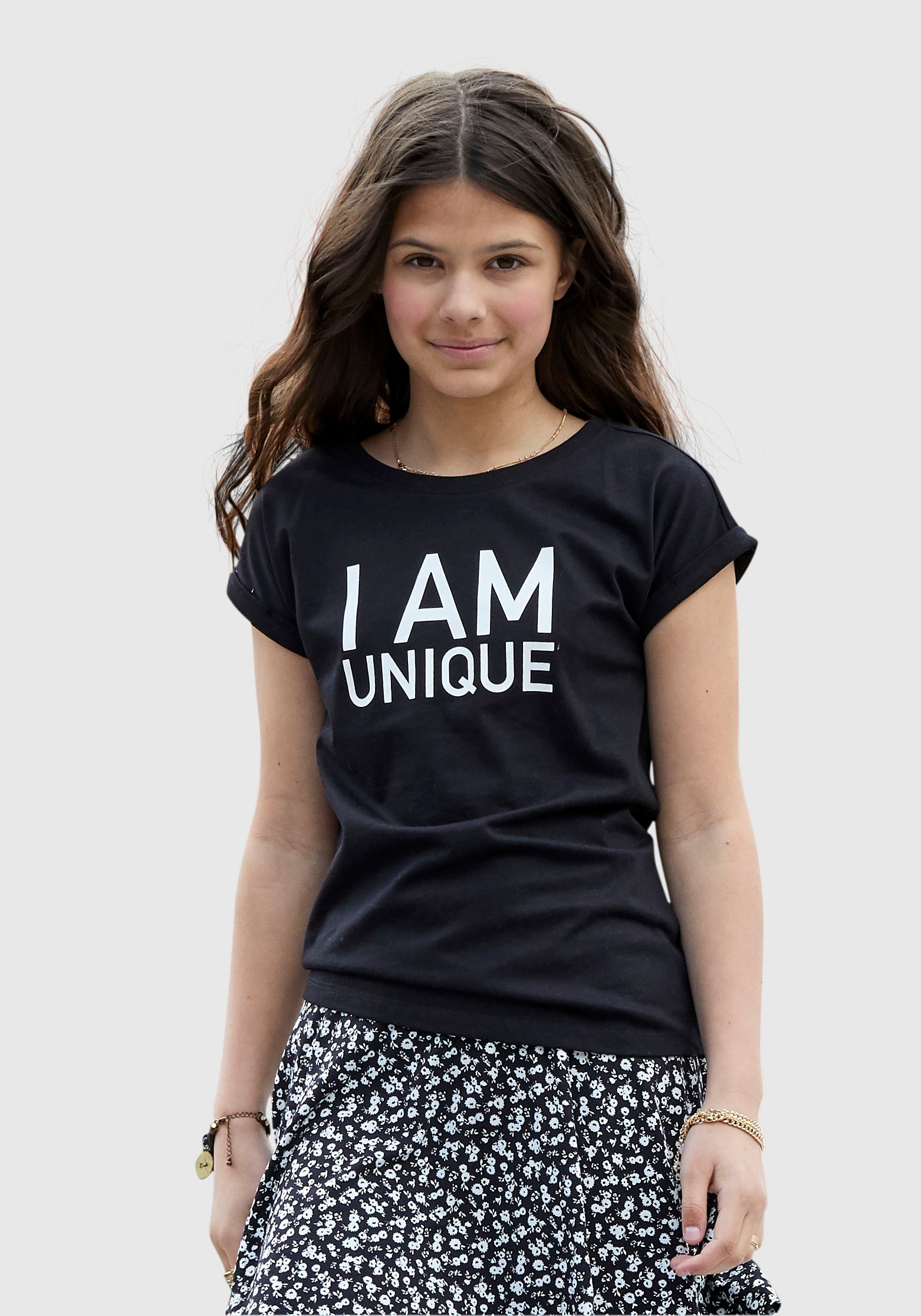 T-Shirt »I AM UNIQUE«, legere Passform