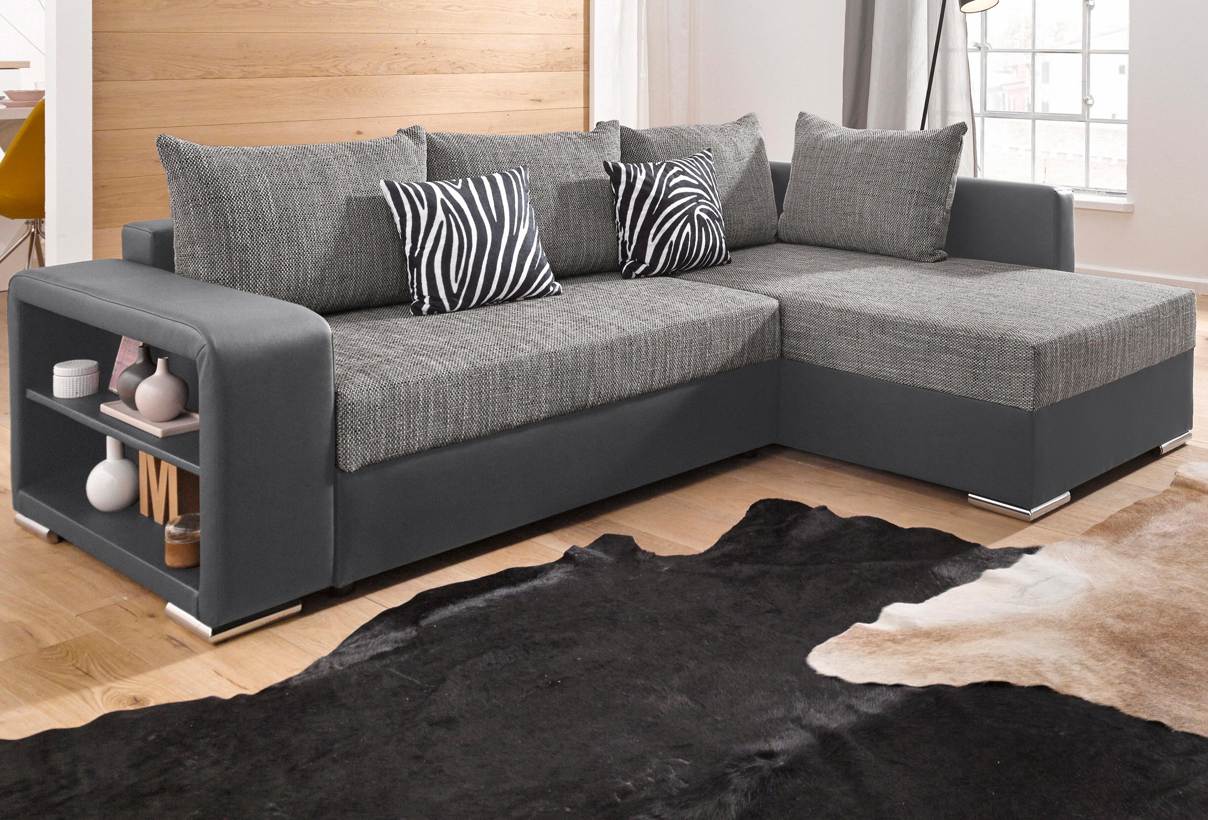 COLLECTION AB Ecksofa »John L-Form«, mit Bettfunktion, wahlweise mit Federkern