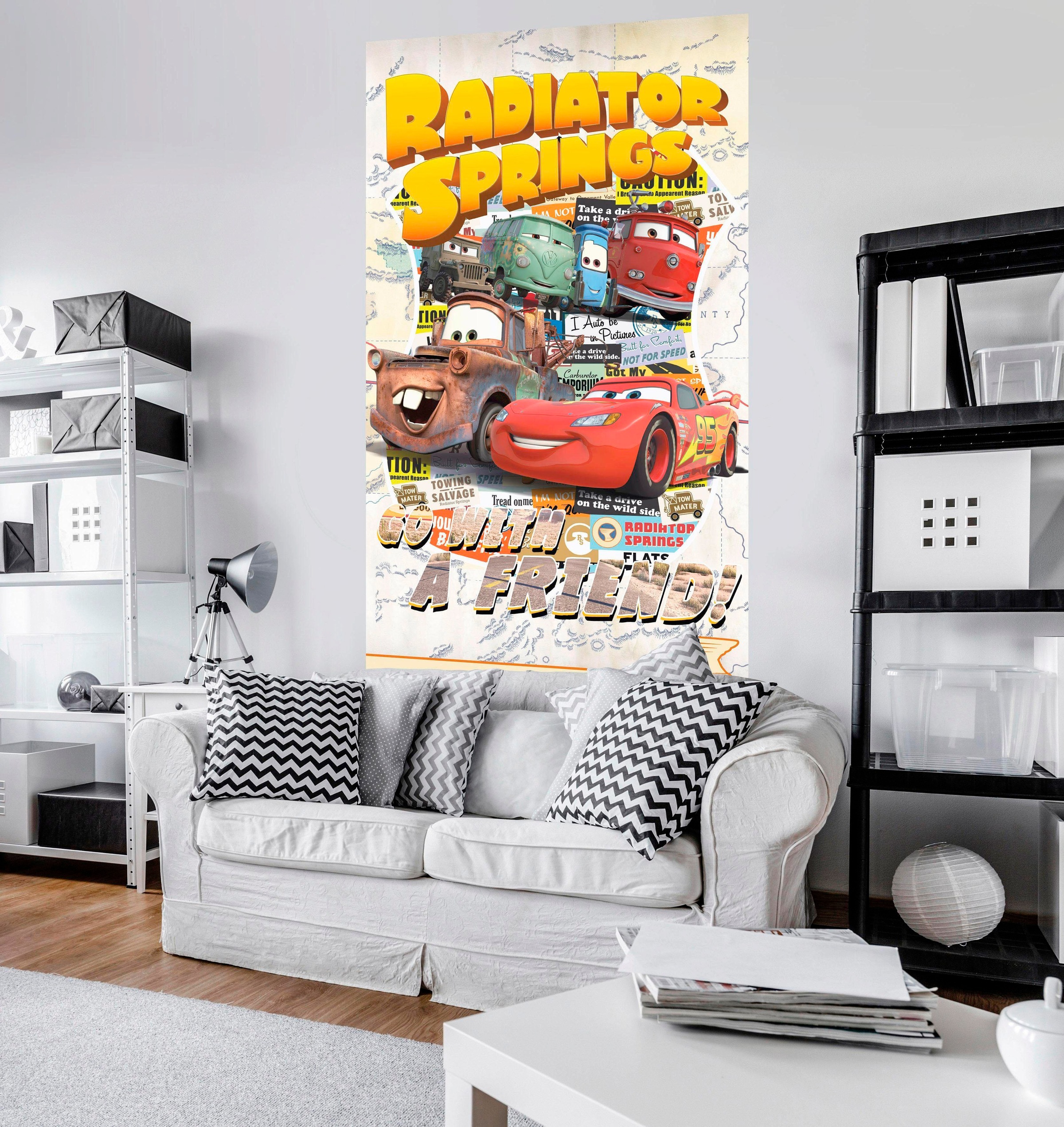 Komar Vliestapete »Digitaldruck Vlies - Cars Take The Open Road - Grösse 120 x 200 cm«, bedruckt, Kinderzimmer