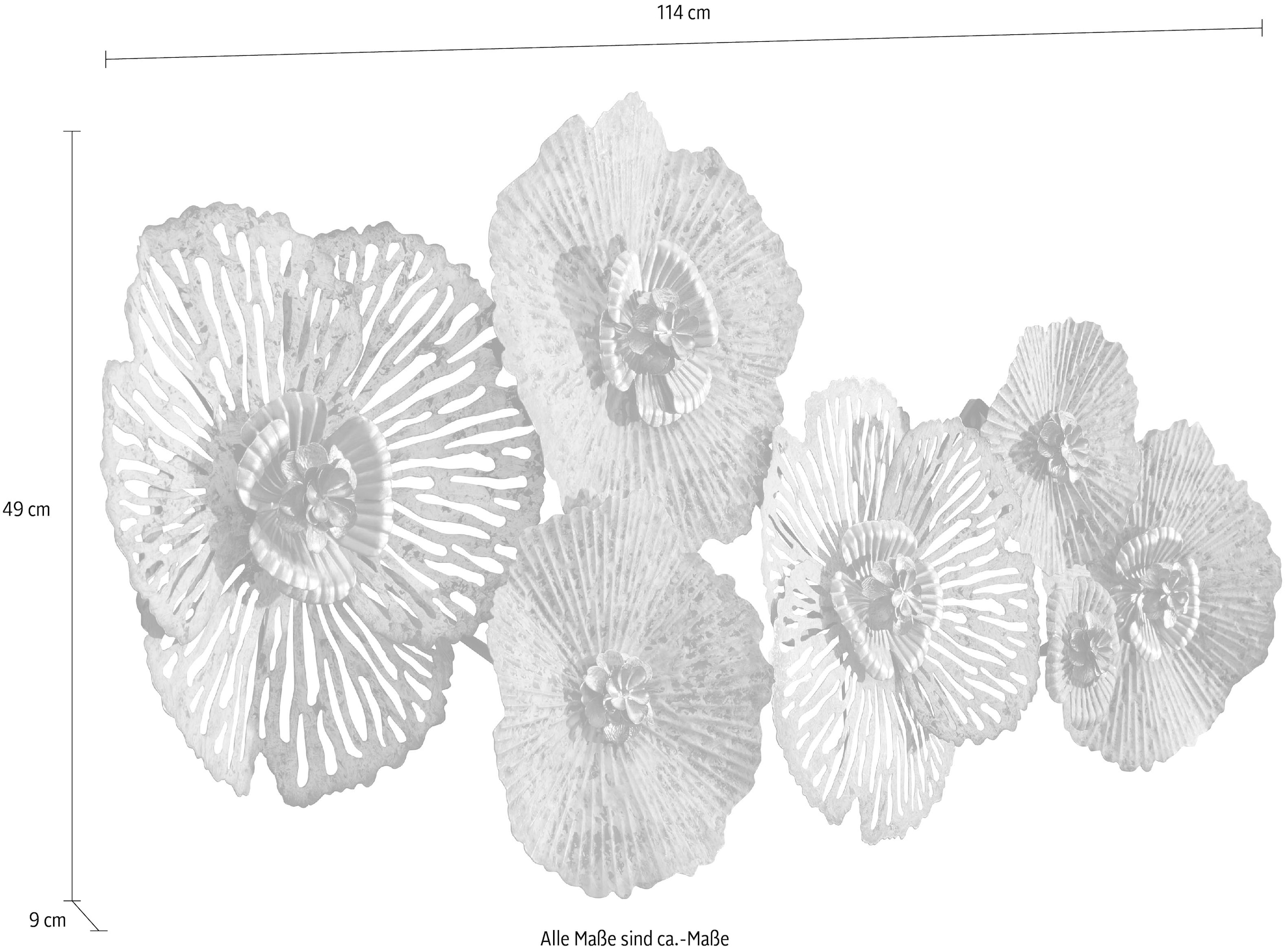 Blüten Metall, Wanddekoobjekt aus kaufen online »Blüten«, affaire 7 bestehend Wanddeko, aus Jelmoli-Versand | Home