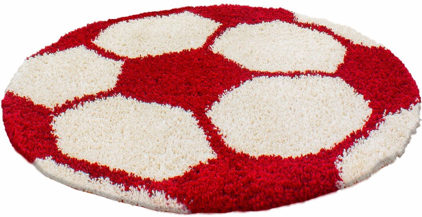 Ayyildiz Teppiche Kinderteppich »Fun 6001«, rund, 30 mm Höhe, Fussball Design