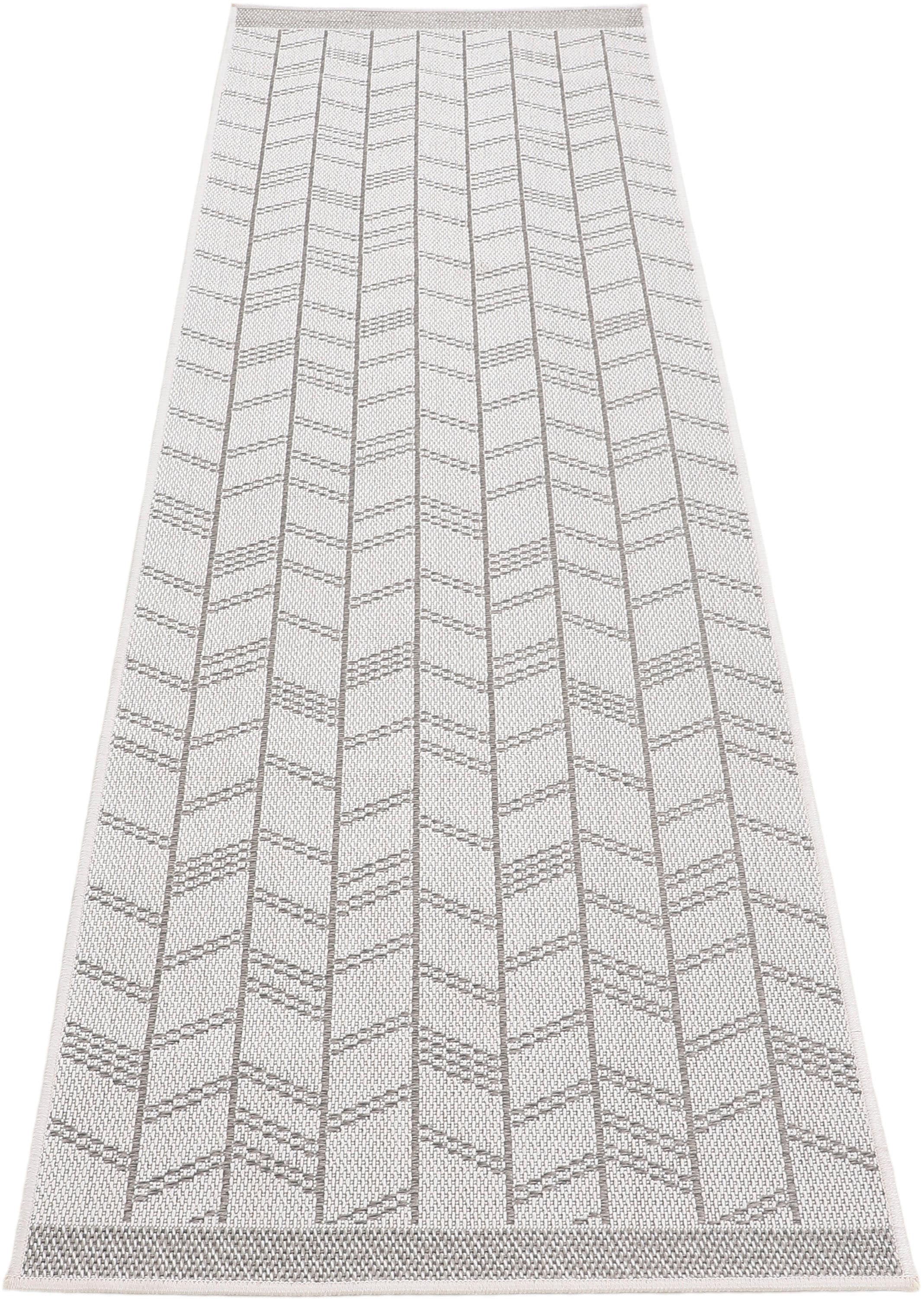 carpetfine Läufer »Boho 102«, rechteckig, 4 mm Höhe, robustes Flachgewebe, Sisal Optik, UV-beständig, Aussenbereich