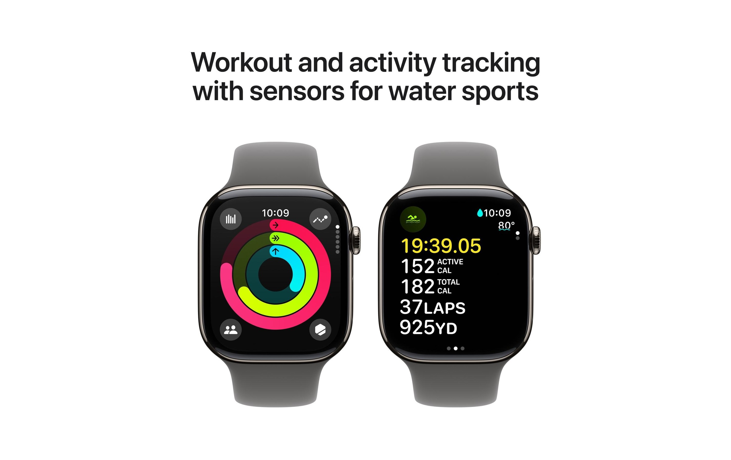Apple Watch Series 10 Titan, 46 mm, GPS + Cellular, Sport Band S/M, Natur