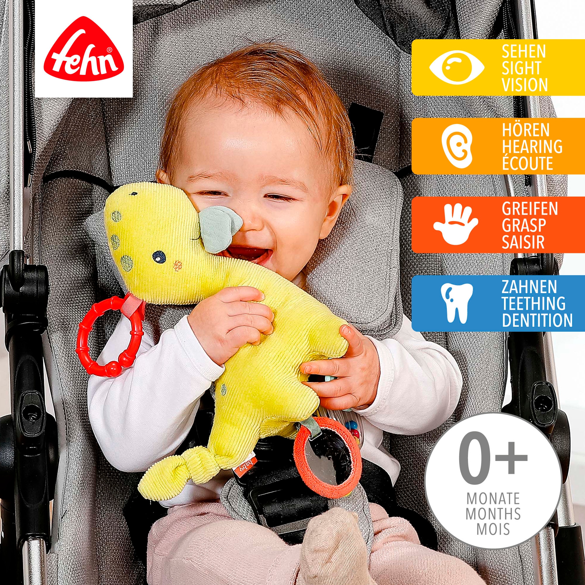 Fehn Kinderwagenanhänger »Activity Happy Dino«, mit Befestigungsring