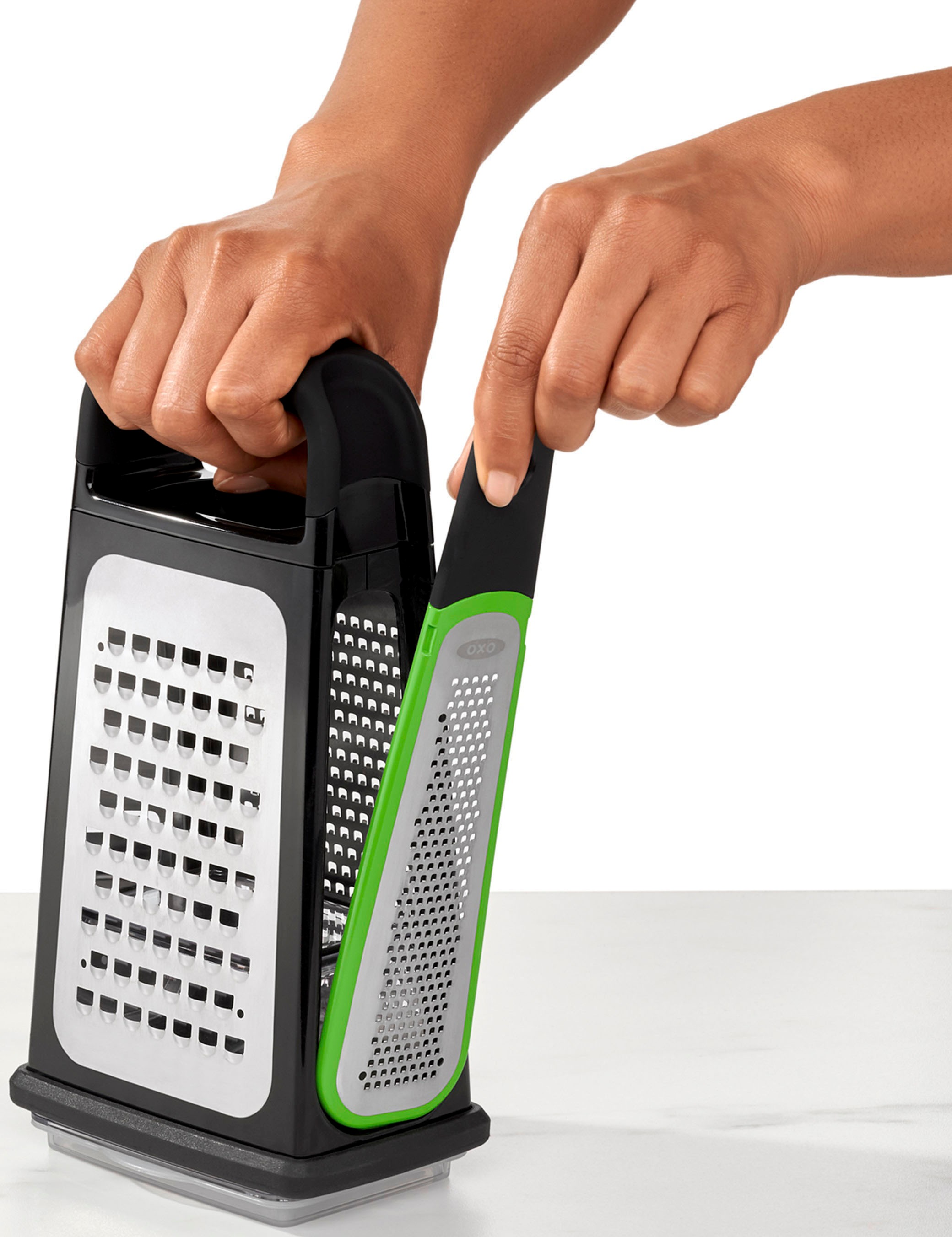 OXO Good Grips Multireibe, Vierkantreie, inkl. Zestenreisser