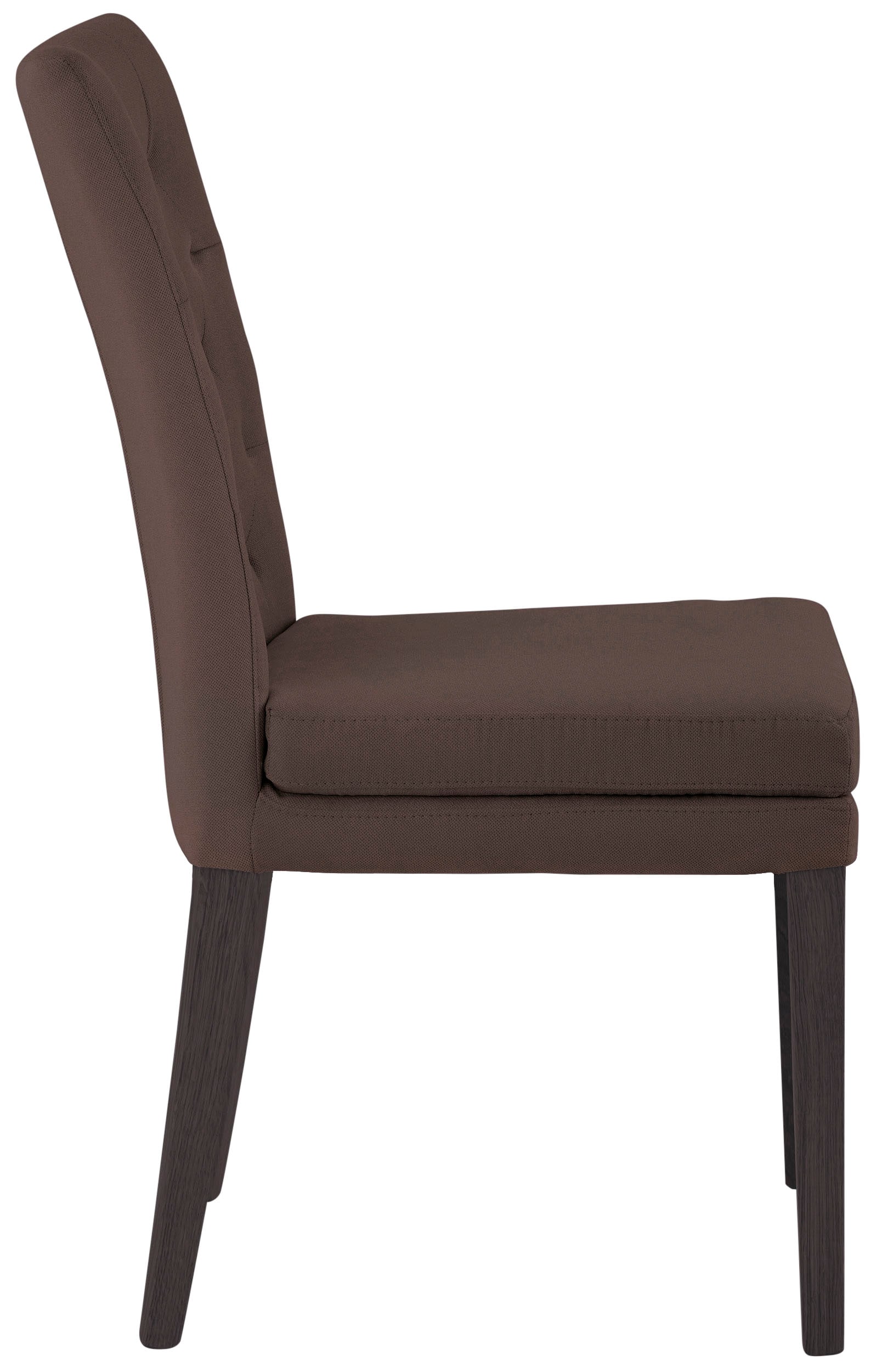 Home affaire 4-Fussstuhl »Colorado«, (Set), 6 St., Luxus-Microfaser, Beine aus Buche, wengefarben lackiert, Im 2er, 4er oder 6er-Set