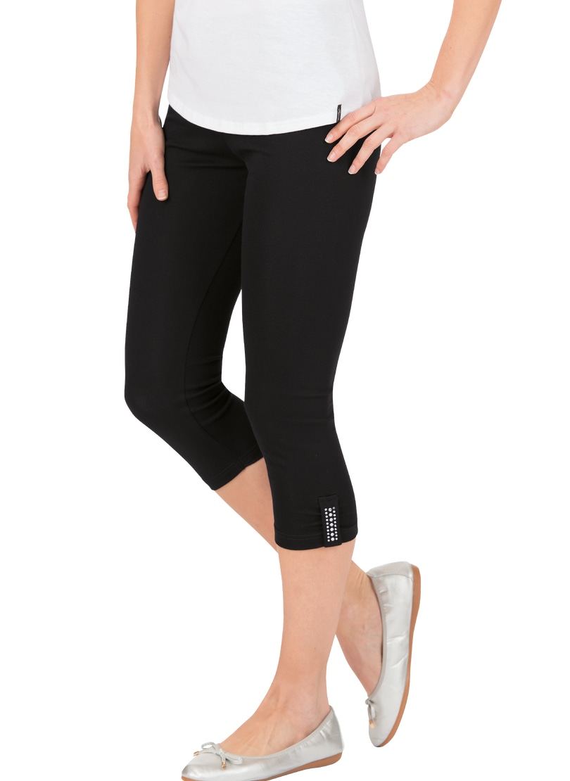Trigema Leggings "TRIGEMA Leggings 7/8 mit Kristallsteinen"