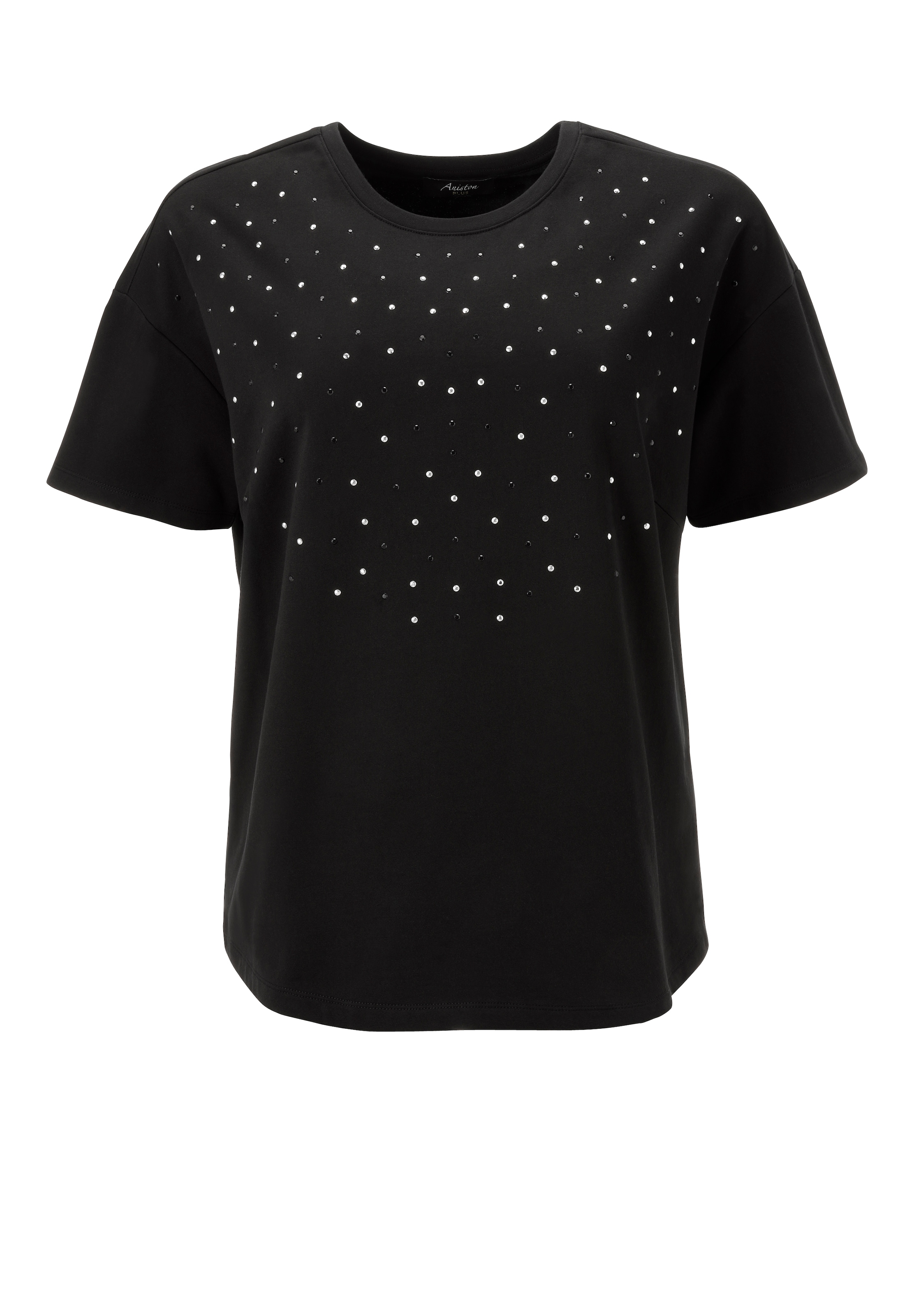 Aniston PLUS Kurzarmshirt, mit Nieten Applikation verziert - NEUE KOLLEKTION