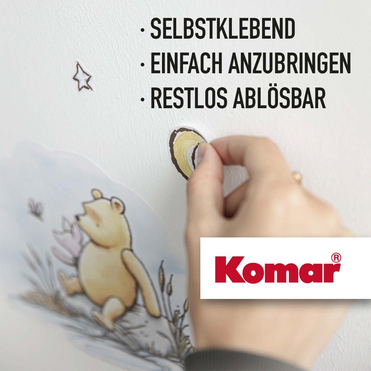 Komar Wandtattoo »Mickey Swing«, (7 St.), 50x70 cm (Breite x Höhe), selbstklebendes Wandtattoo