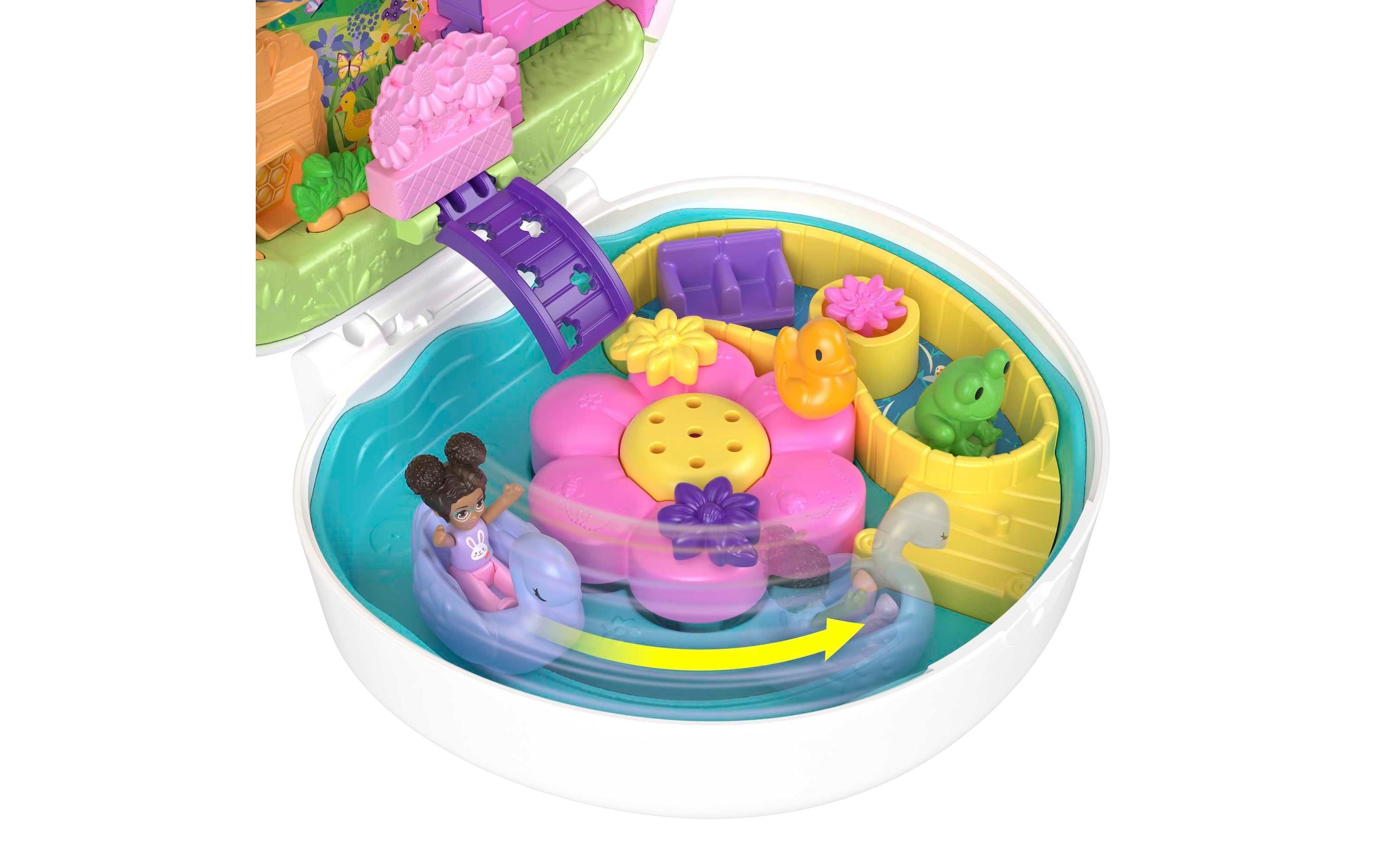 Polly Pocket Spielfigur »Blumen-Häschen Schatulle«