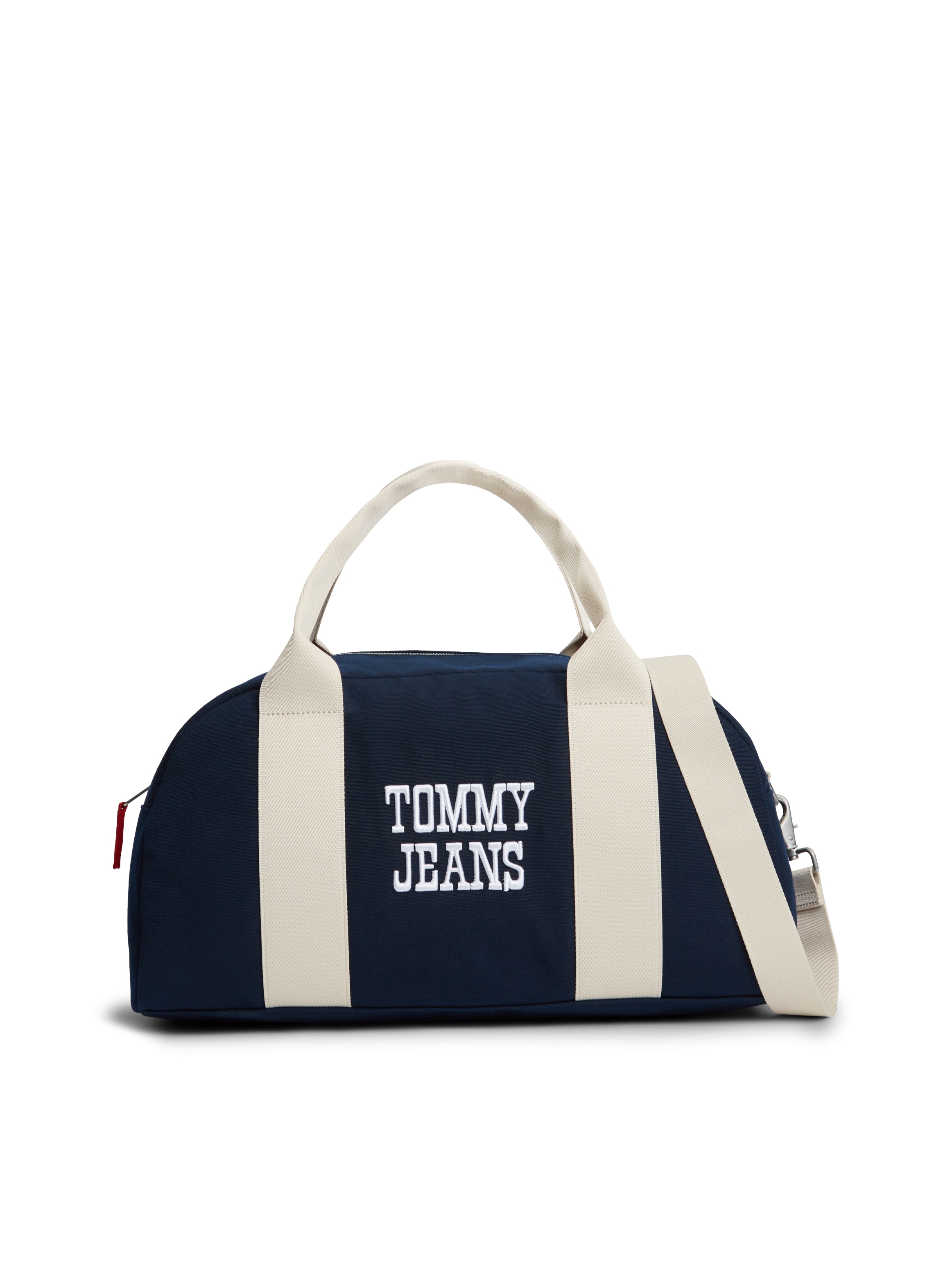 Tommy Jeans Weekender "TJM BOLD VARSITY DUFFLE" Unisex Umhängetasche, Henkeltasche mit Kontrastbesatz