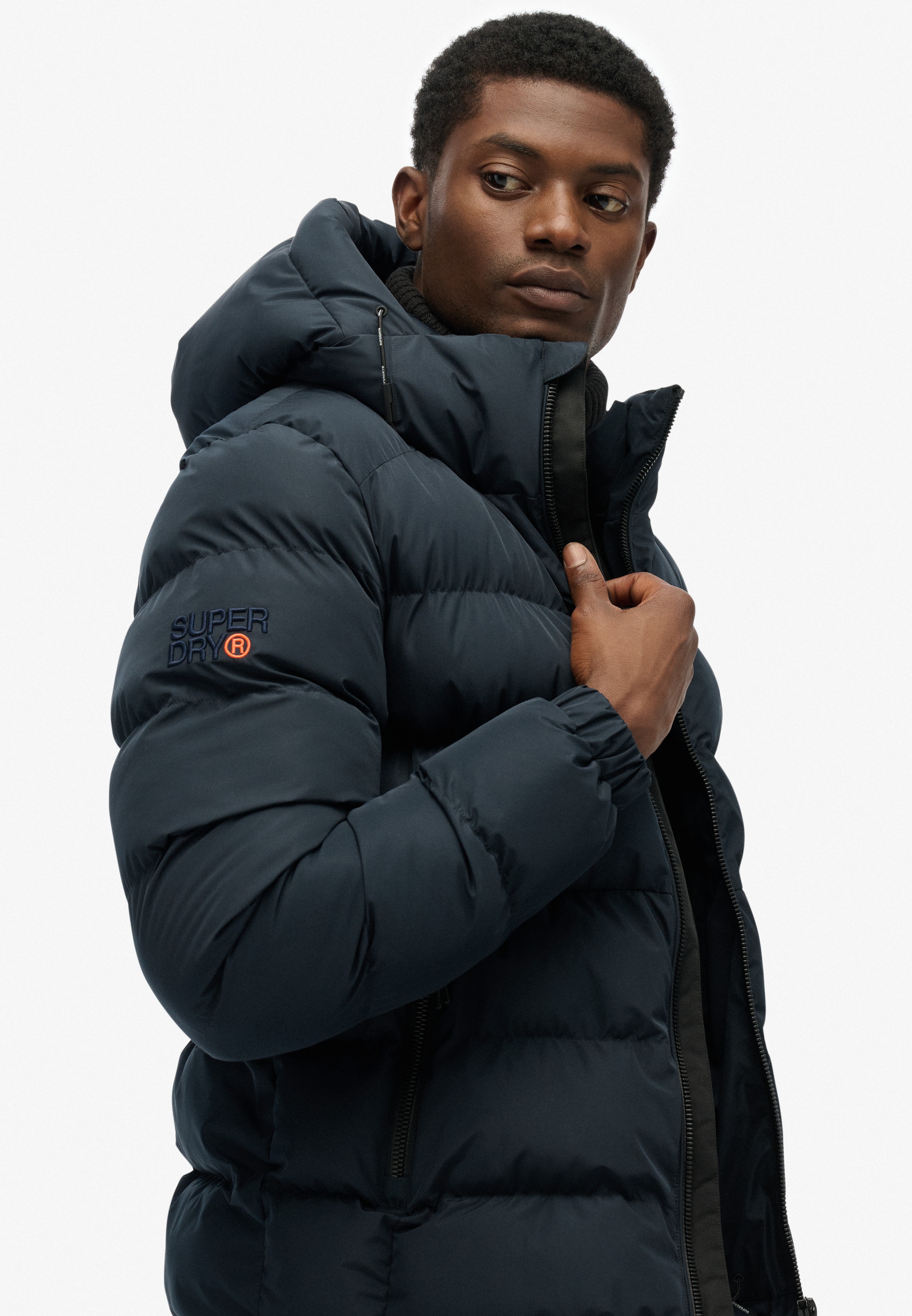 Superdry Steppjacke »HOODED SPORTS PUFFER JACKET«, mit Kapuze